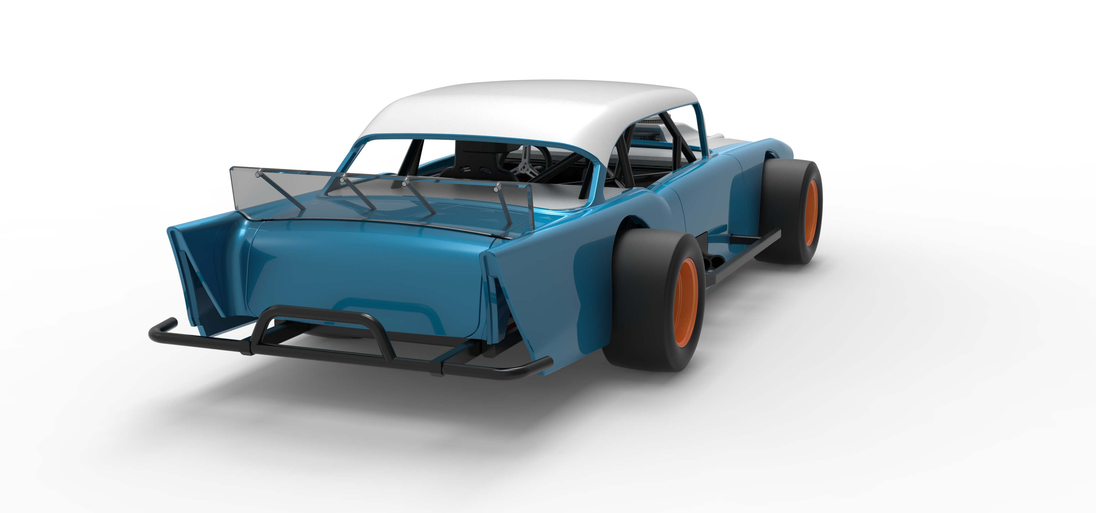 Vintage Asphalt Modified Stock Car V11 Scale 1:25 3D Model