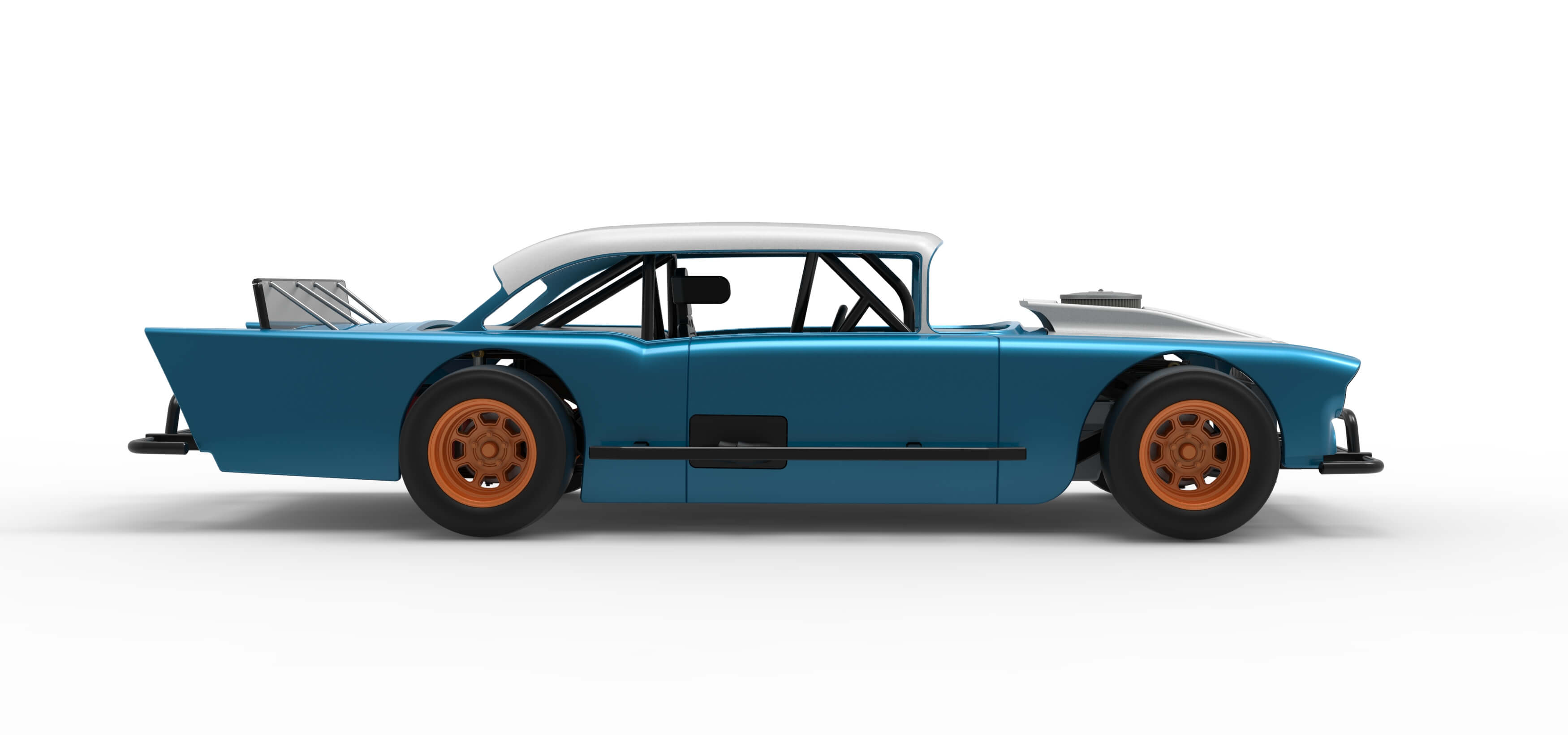 Vintage Asphalt Modified Stock Car V11 Scale 1:25 3D Model