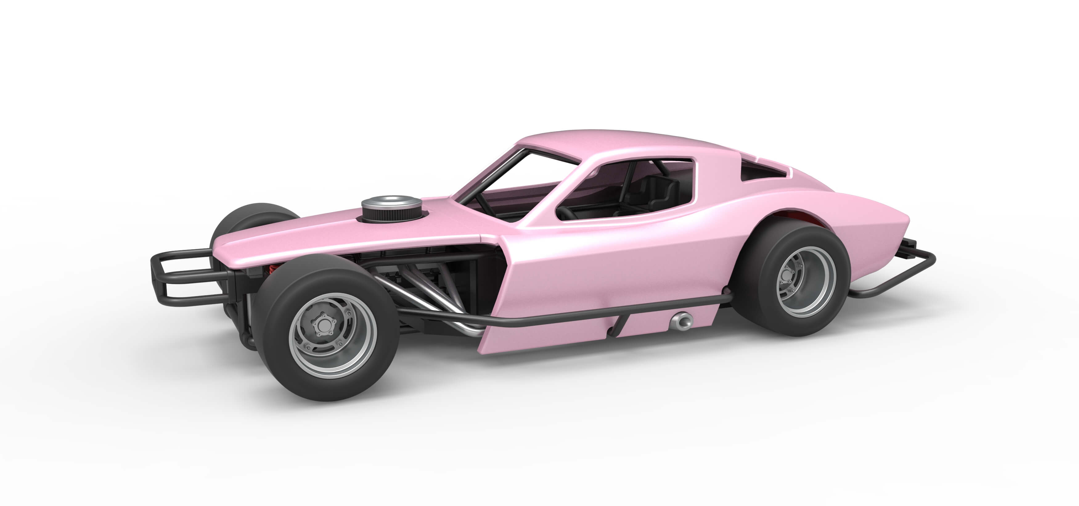 Vintage Asphalt Modified Stock Car V3 1:25 3D Model