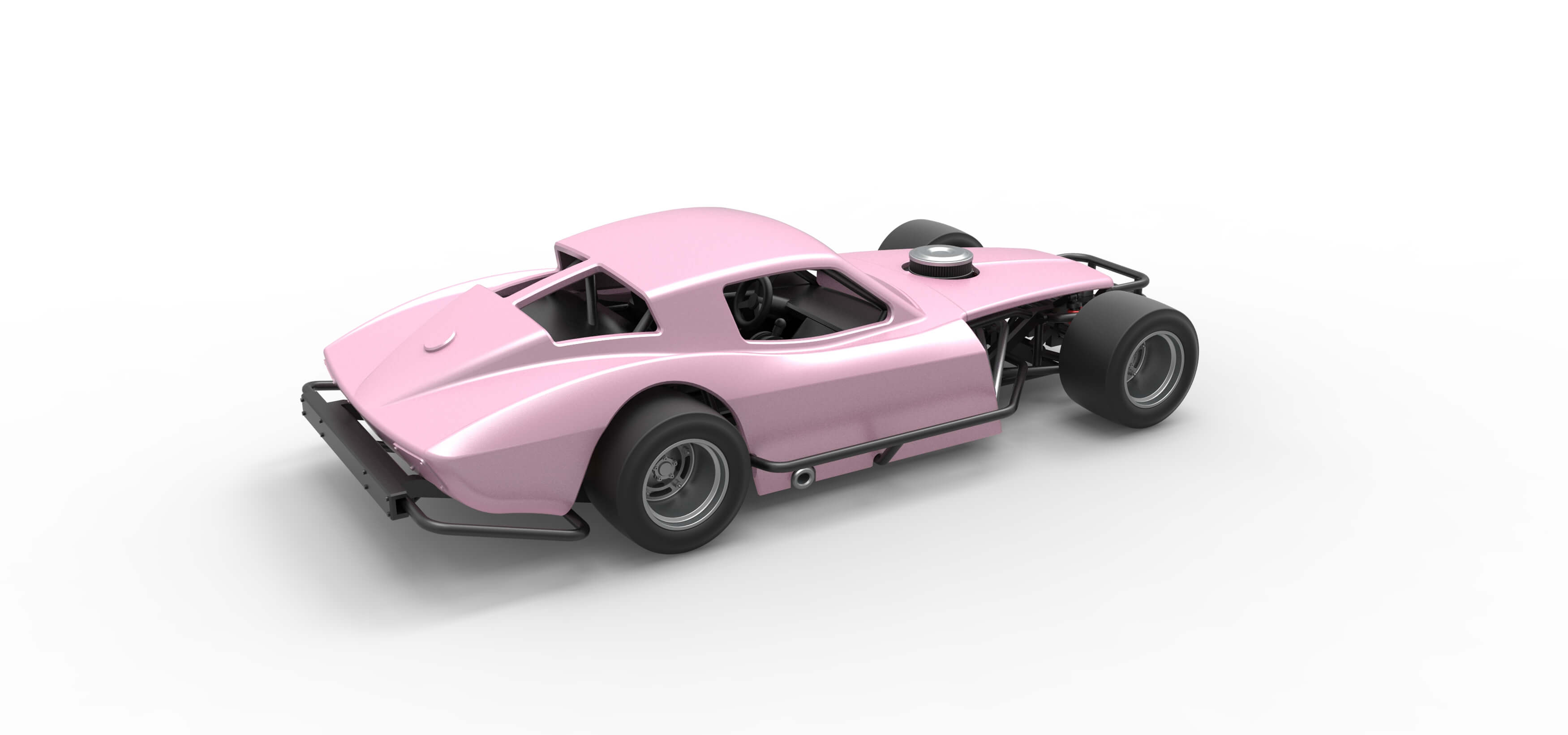 Vintage Asphalt Modified Stock Car V3 1:25 3D Model