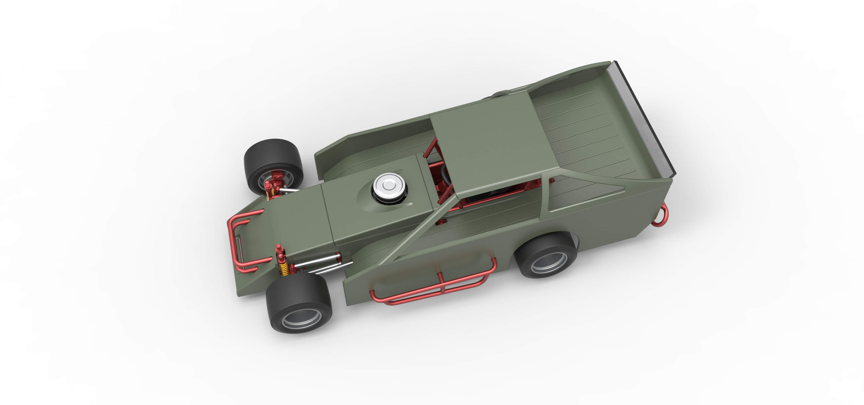 Vintage Asphalt Modified Stock Car V4 Scale 1:25