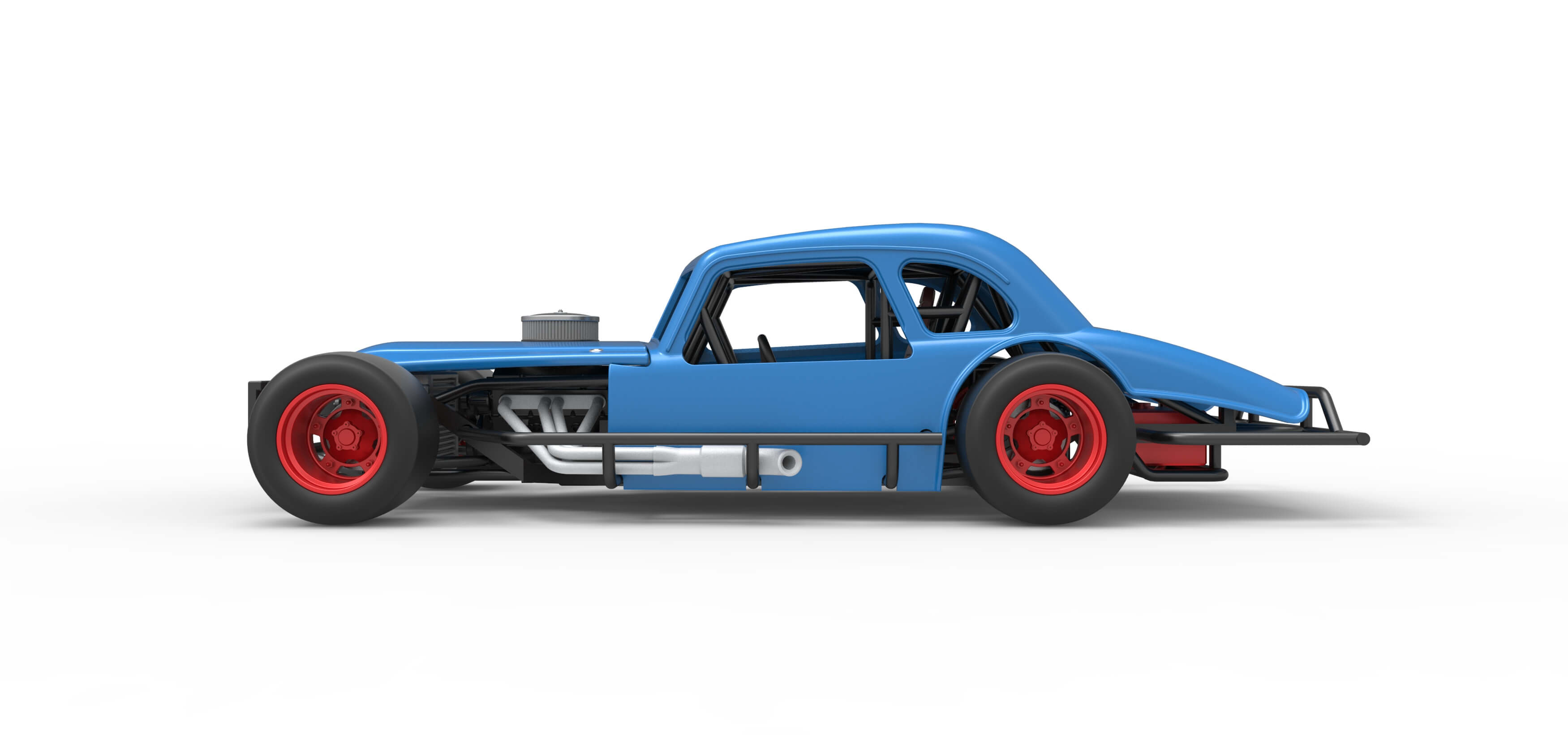 Vintage Asphalt Modified Stock Car V5 Scale 1:25 3D Model