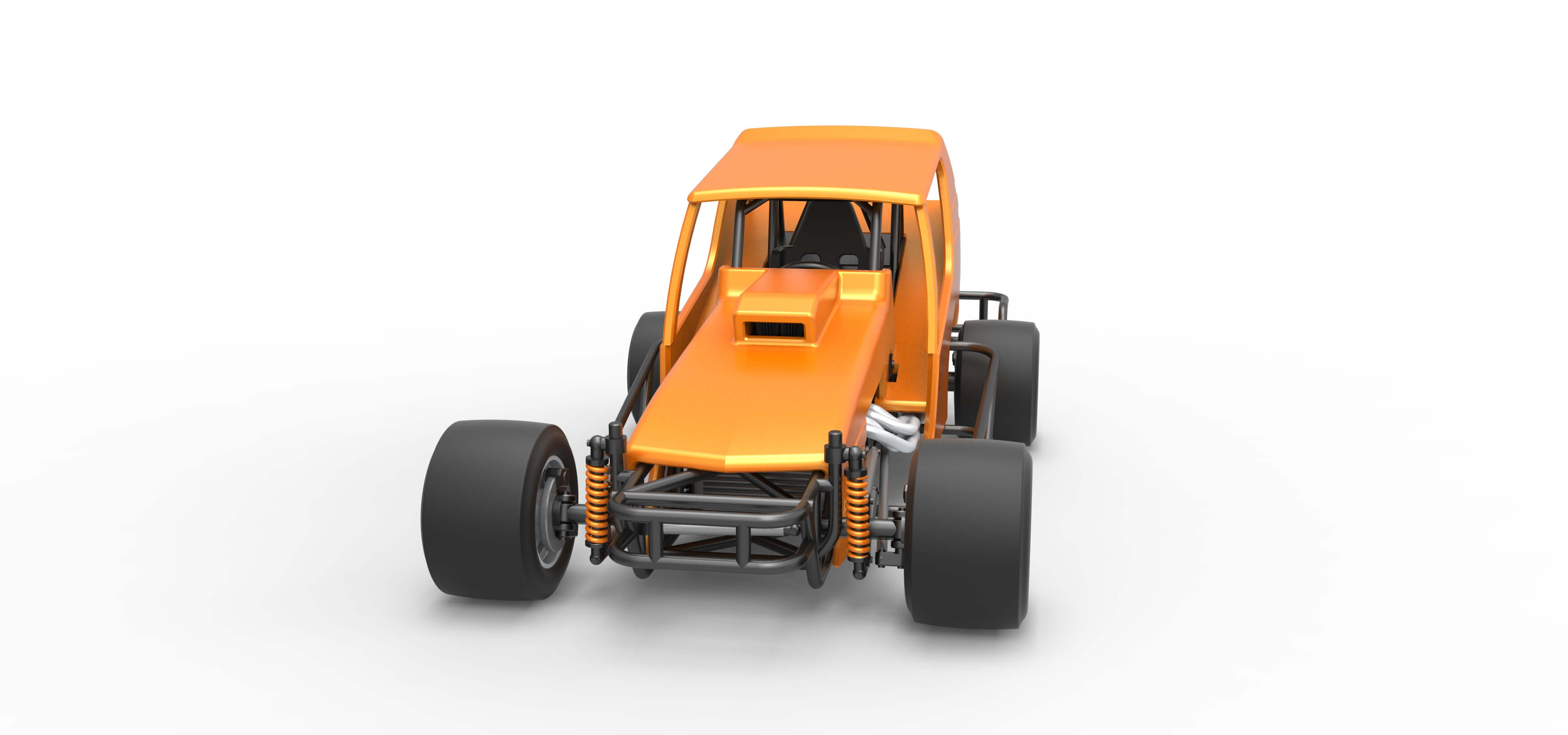 Vintage Asphalt Modified Stock Car V6 Scale 1:25 3D Model