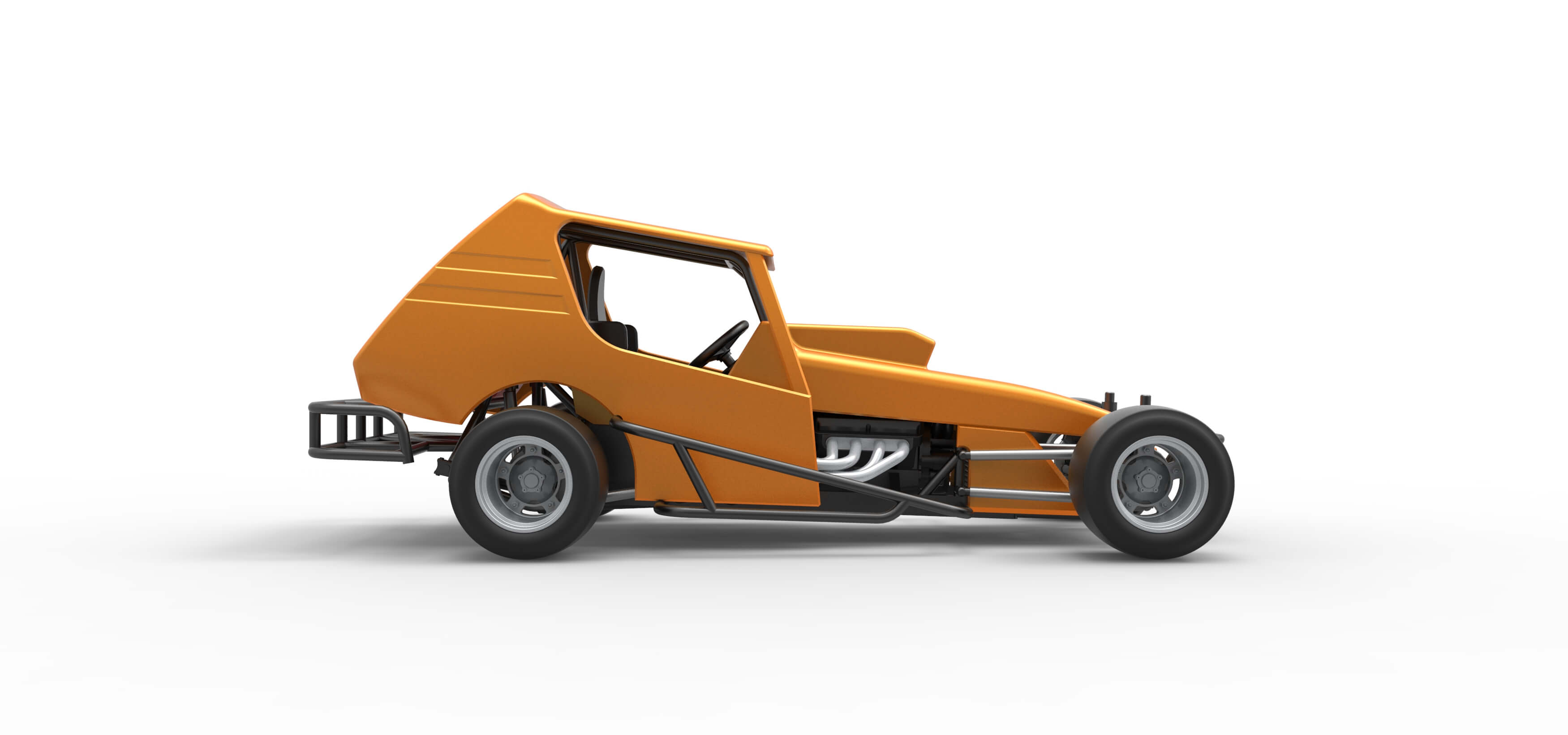 Vintage Asphalt Modified Stock Car V6 Scale 1:25 3D Model