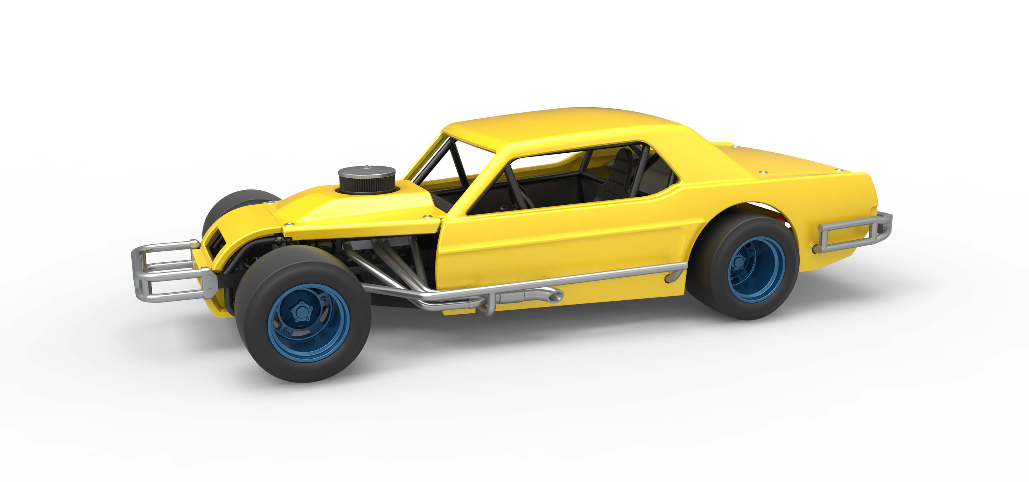 Vintage Asphalt Modified Stock Car V8 Scale 1:25 3D Model