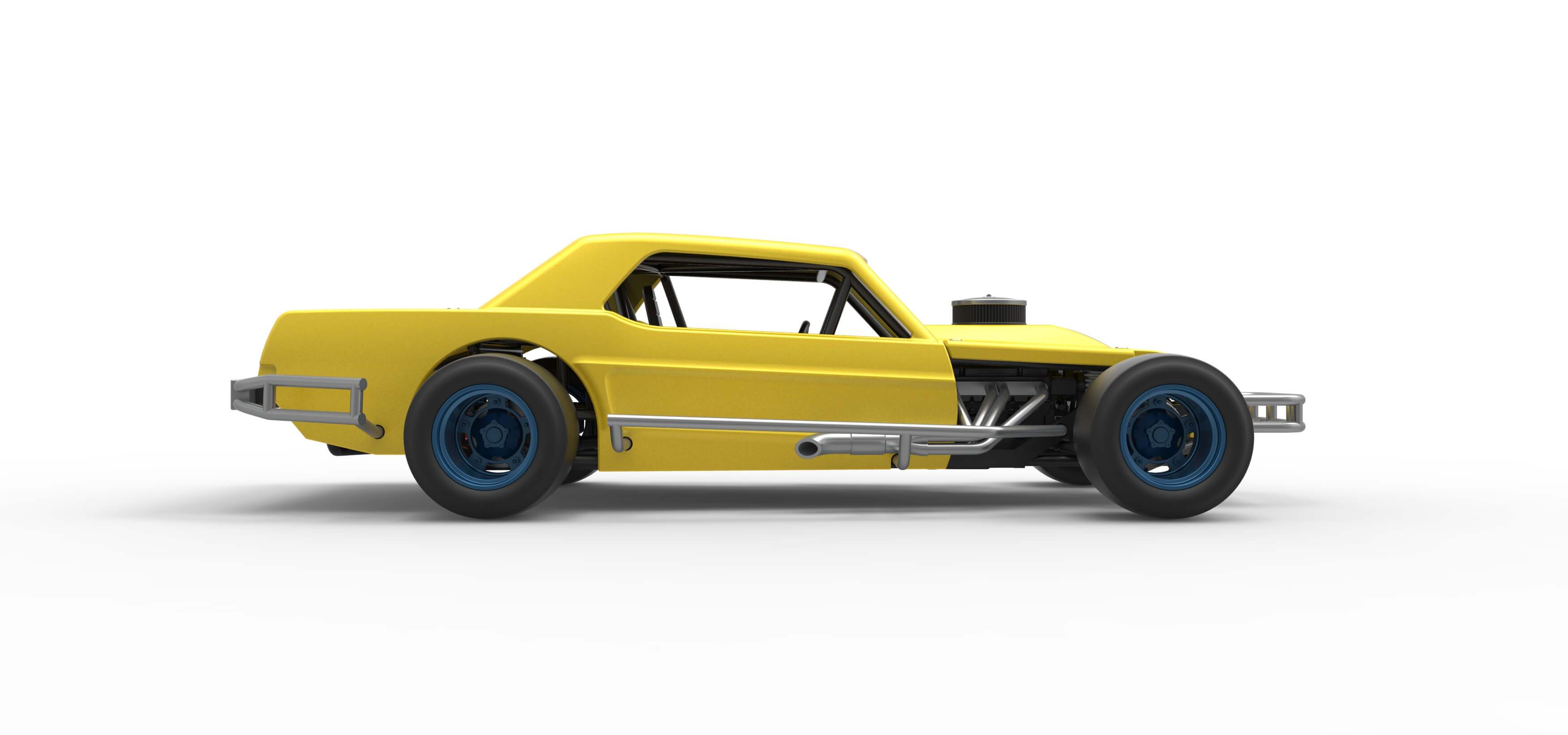 Vintage Asphalt Modified Stock Car V8 Scale 1:25 3D Model