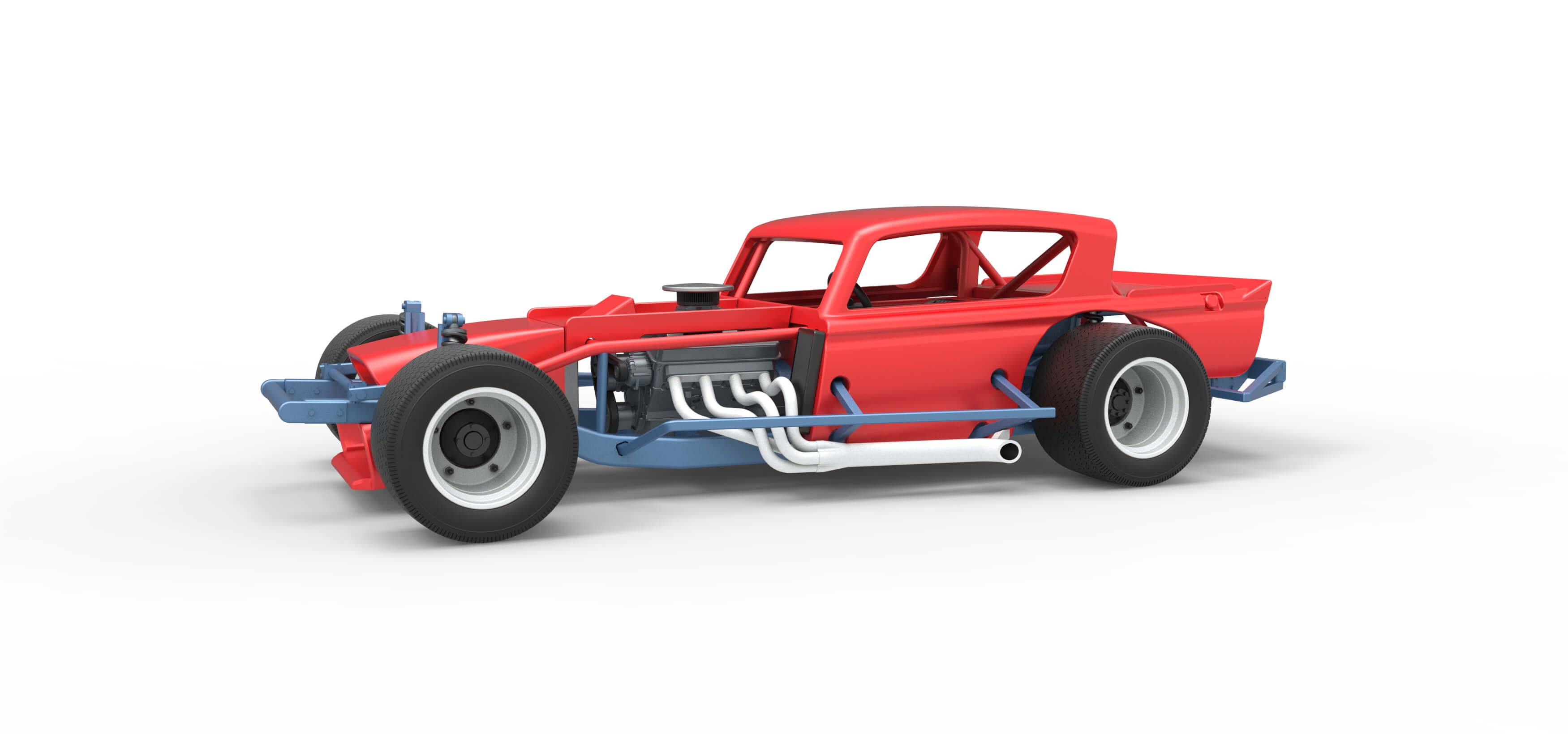 Vintage Asphalt Modified Stock Car V9 Scale 1:25 3D Model