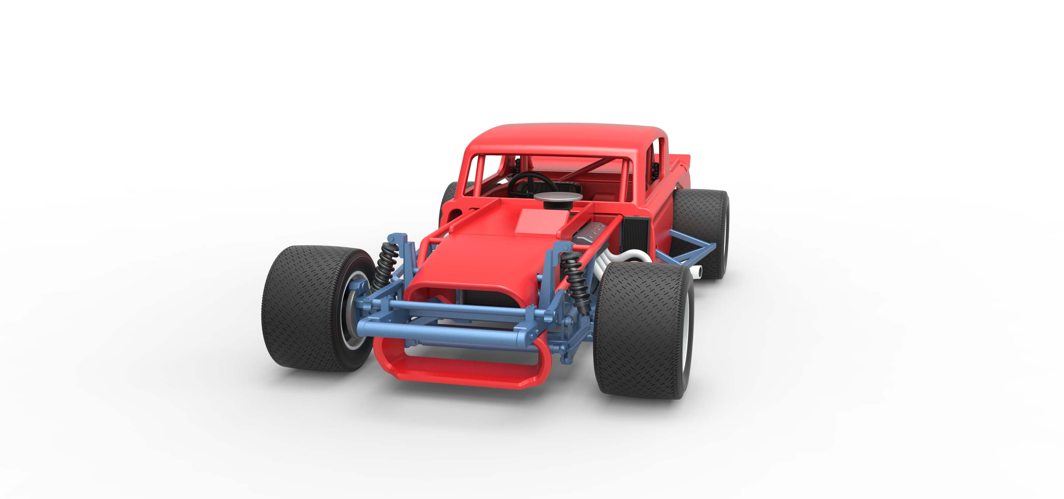 Vintage Asphalt Modified Stock Car V9 Scale 1:25 3D Model