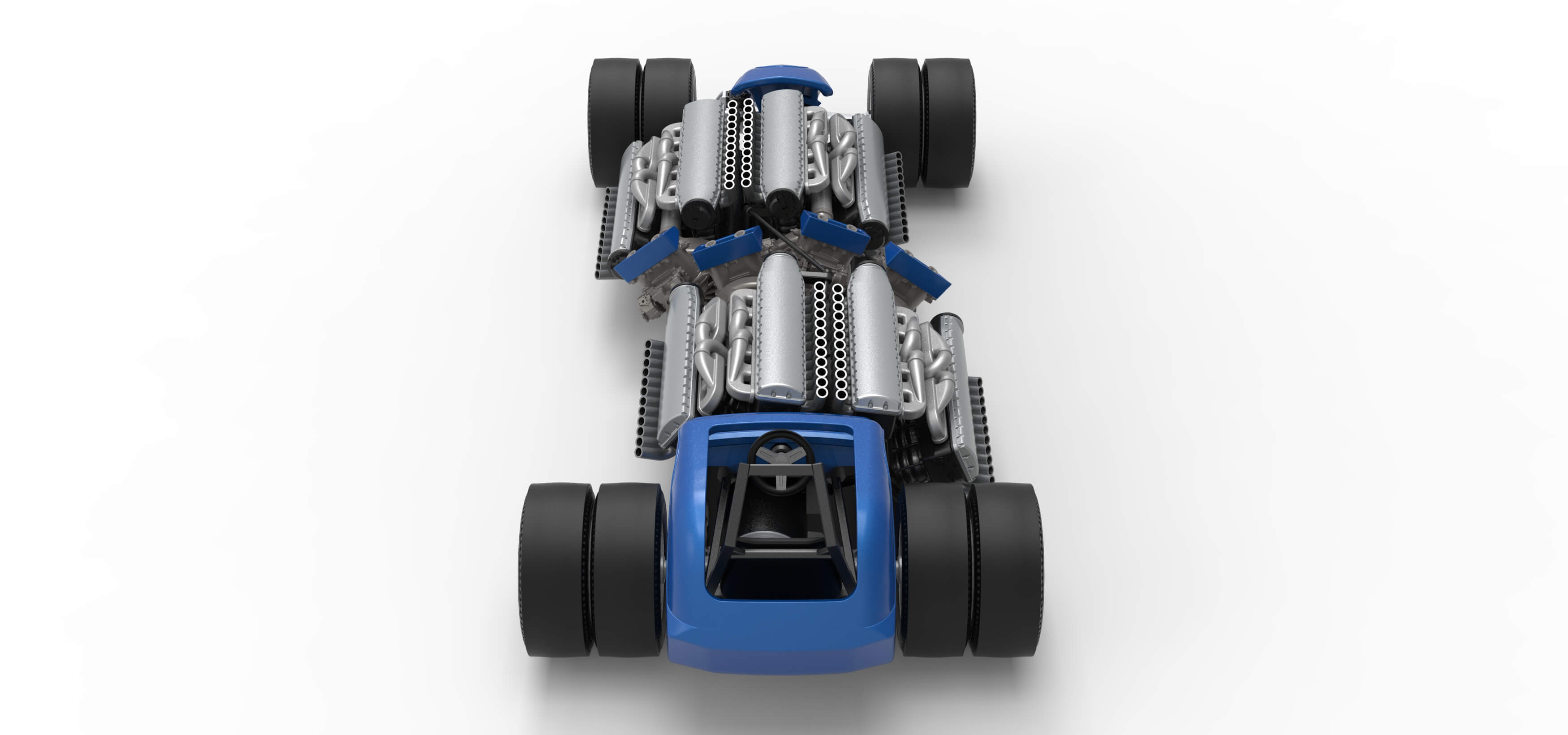 Vintage AWD Dragster Scale 1:25 3D Model