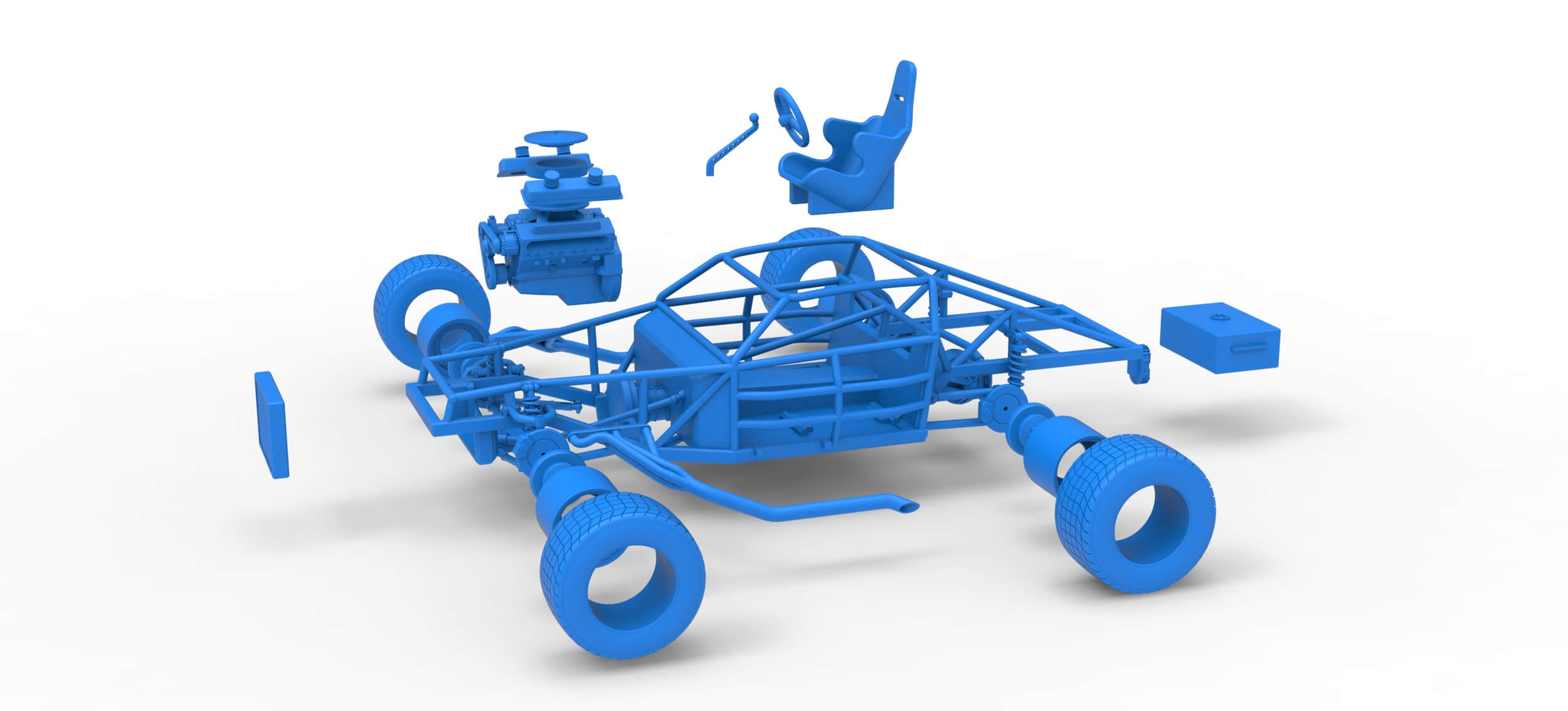 Vintage Dirt Late Model Race Car Base Version 3 Scale 1:25