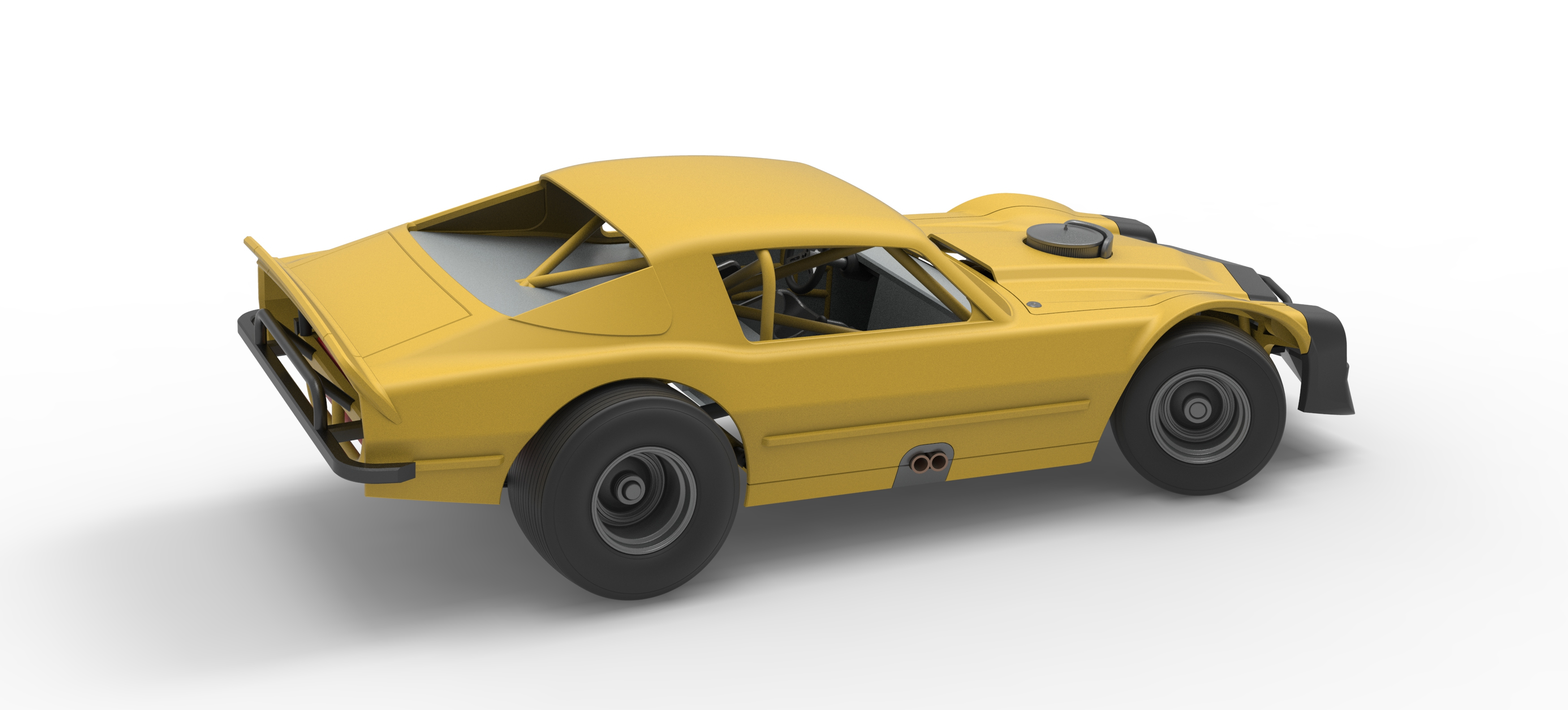 Vintage Dirt Late Model Race Car V2 While Turning Scale 1:25