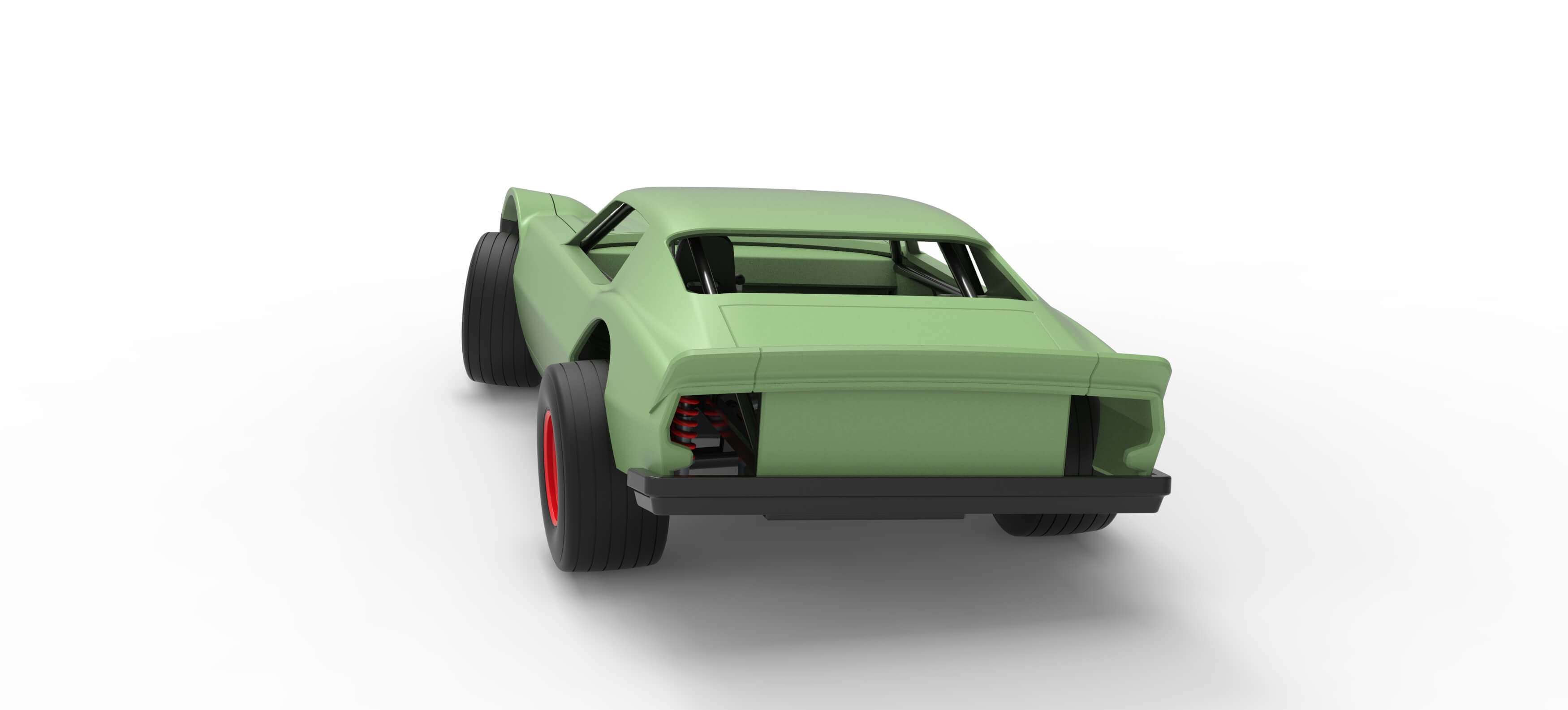 Vintage Dirt Late Model Race Car V3 While Turning Scale 1:25