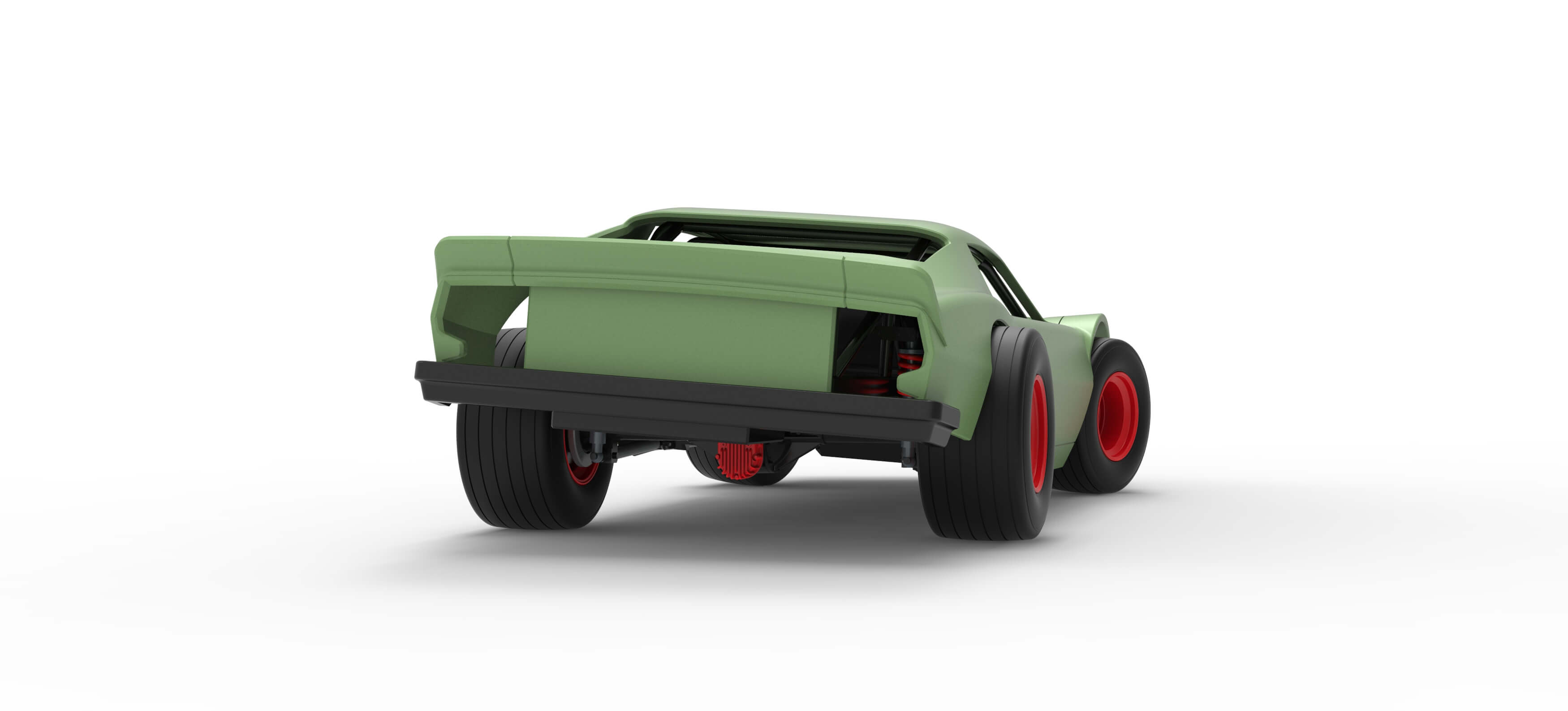 Vintage Dirt Late Model Race Car V3 While Turning Scale 1:25