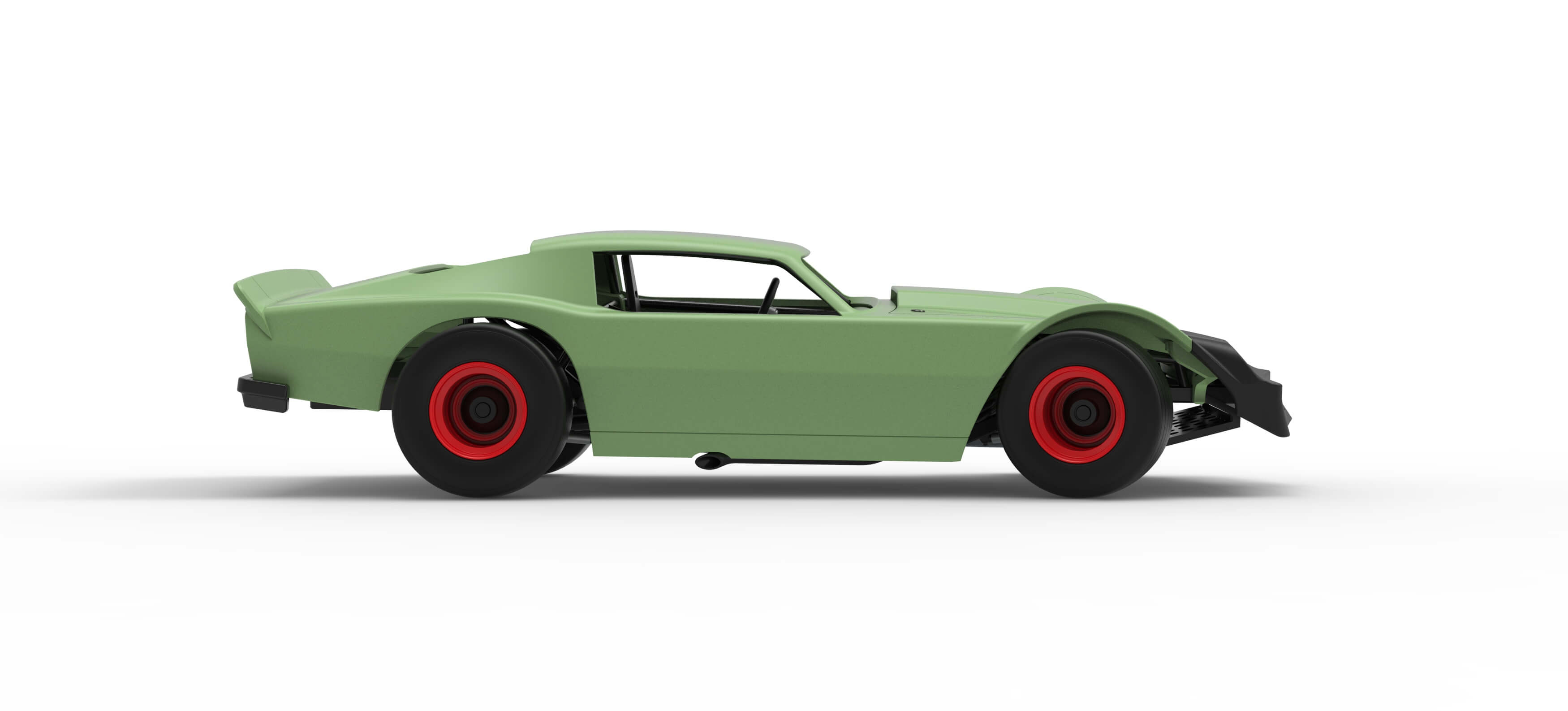Vintage Dirt Late Model Race Car V3 While Turning Scale 1:25
