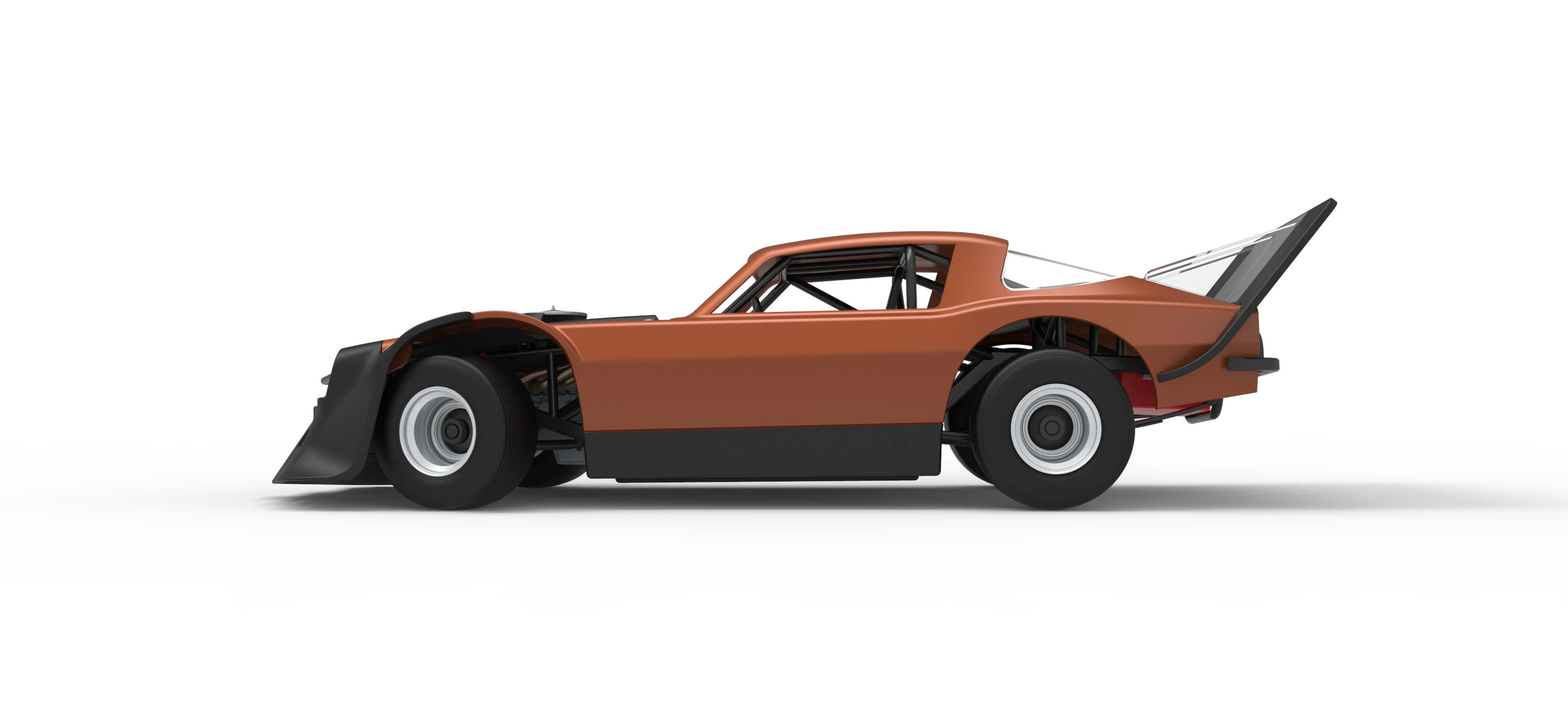 Vintage Dirt Late Model Race Car V4 while Turning Scale 1:25