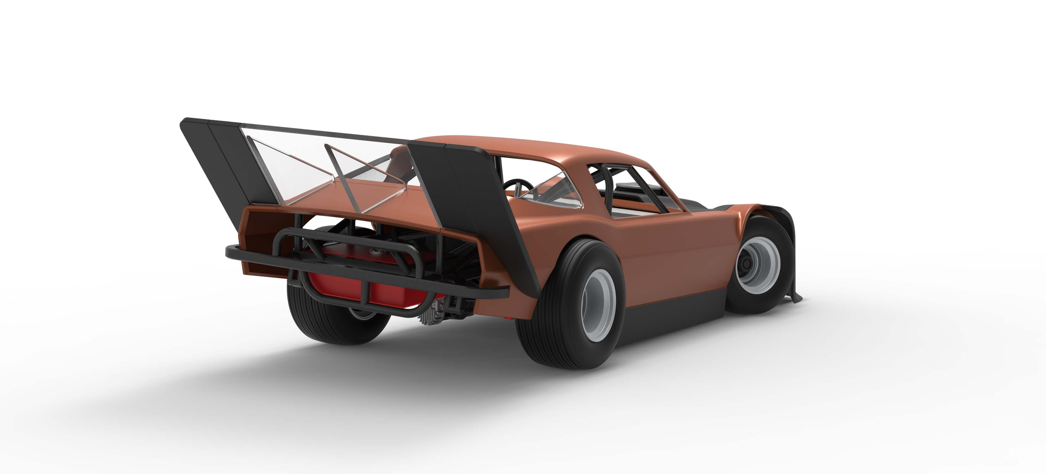 Vintage Dirt Late Model Race Car V4 while Turning Scale 1:25