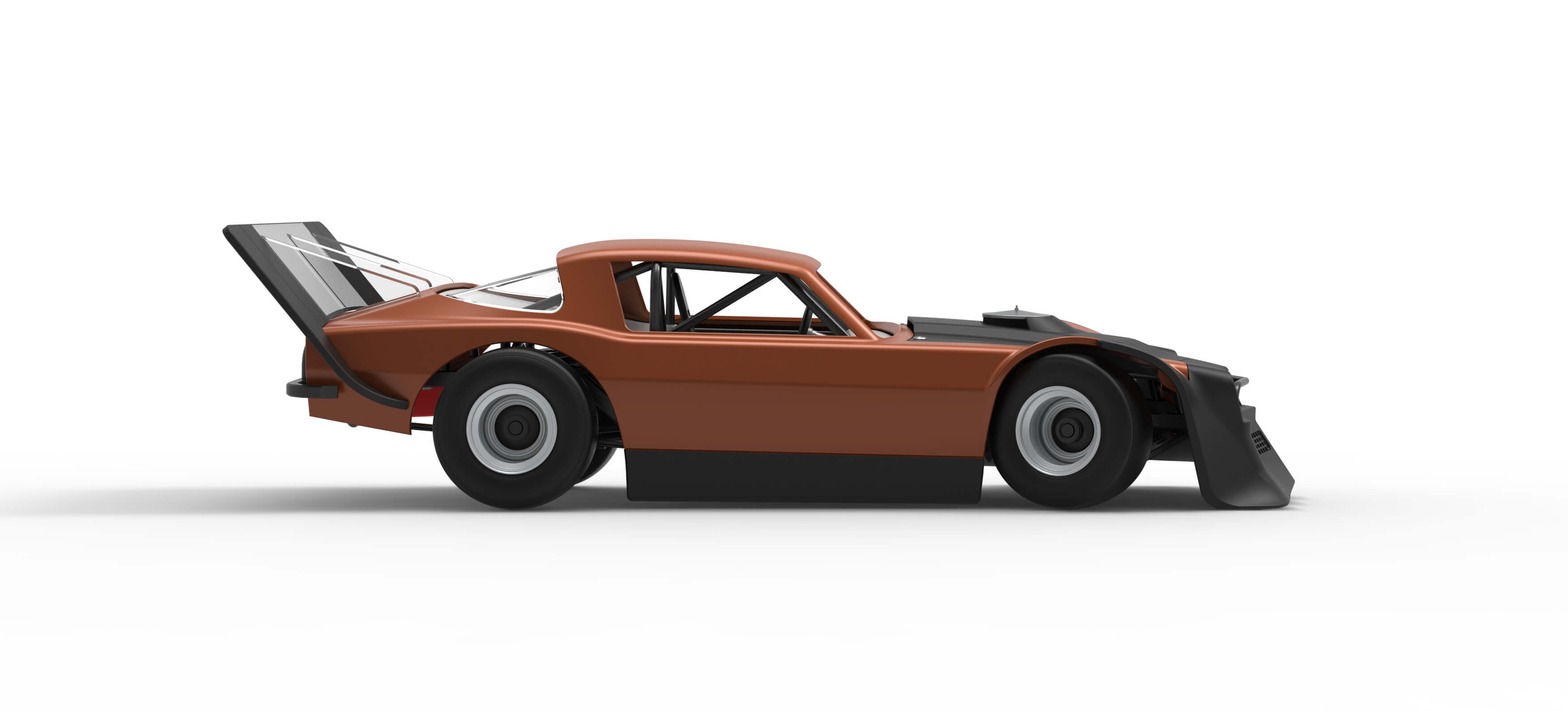 Vintage Dirt Late Model Race Car V4 while Turning Scale 1:25