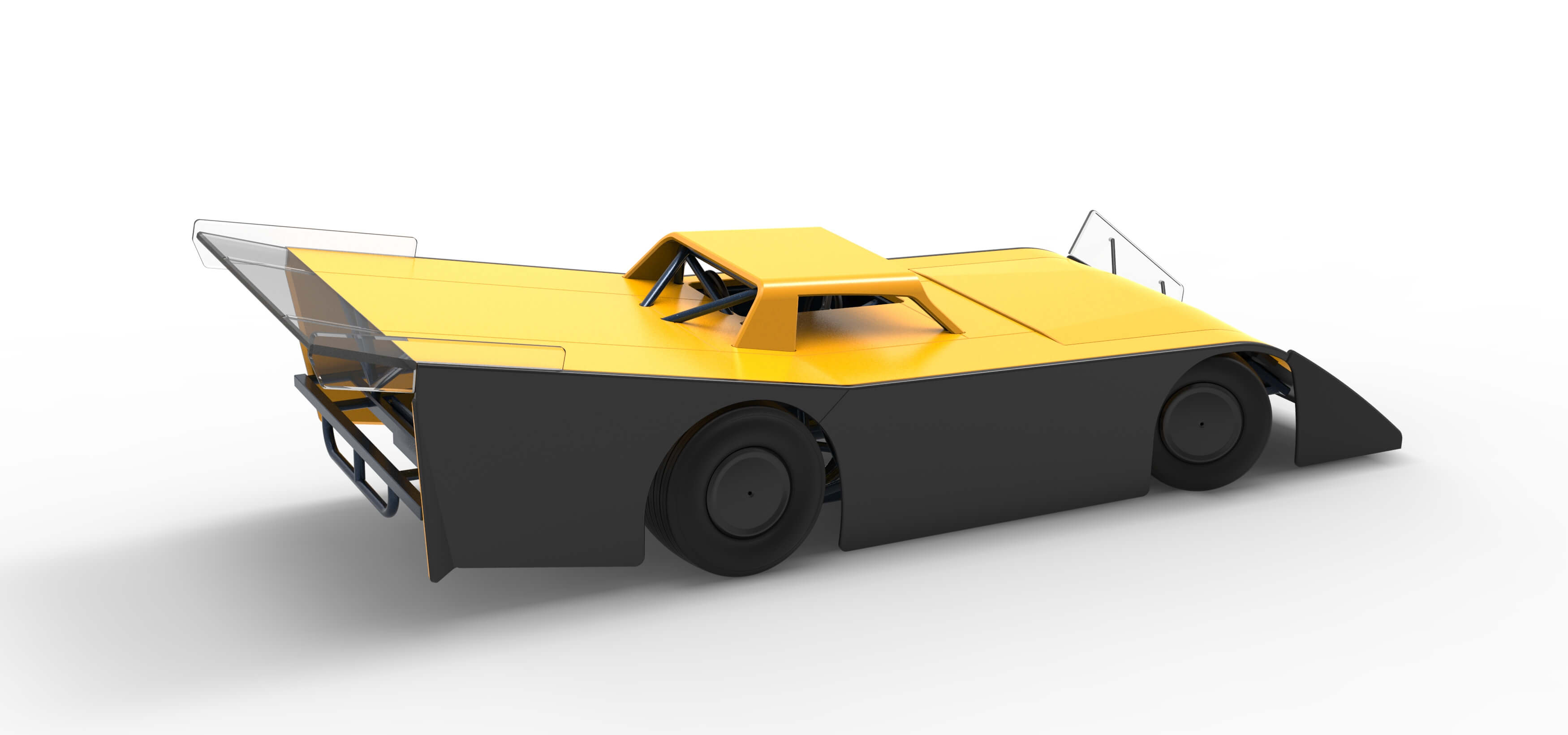 Vintage Dirt Late Model Race Car V5 While Turning Scale 1:25