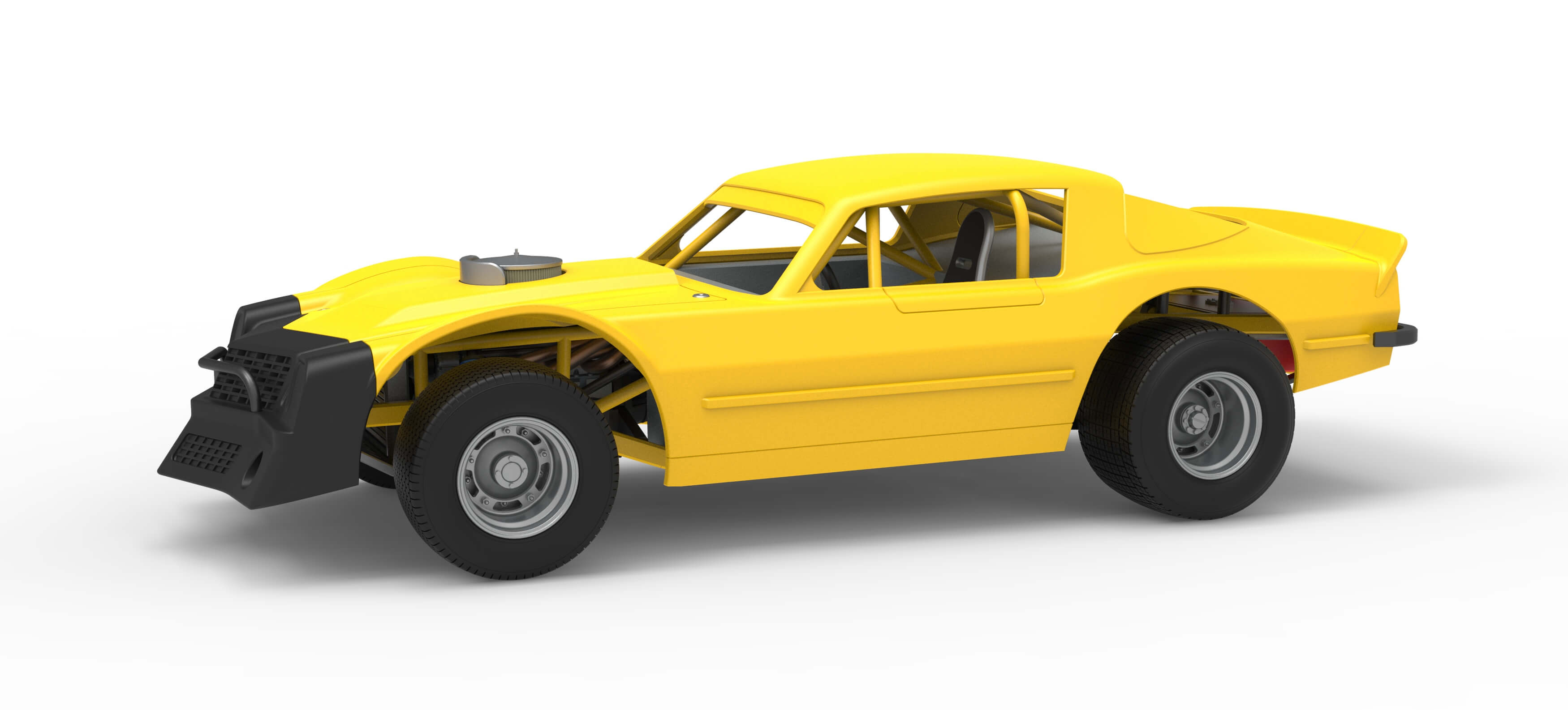 Vintage Dirt Late Model Race Car Version 2 Scale 1:25