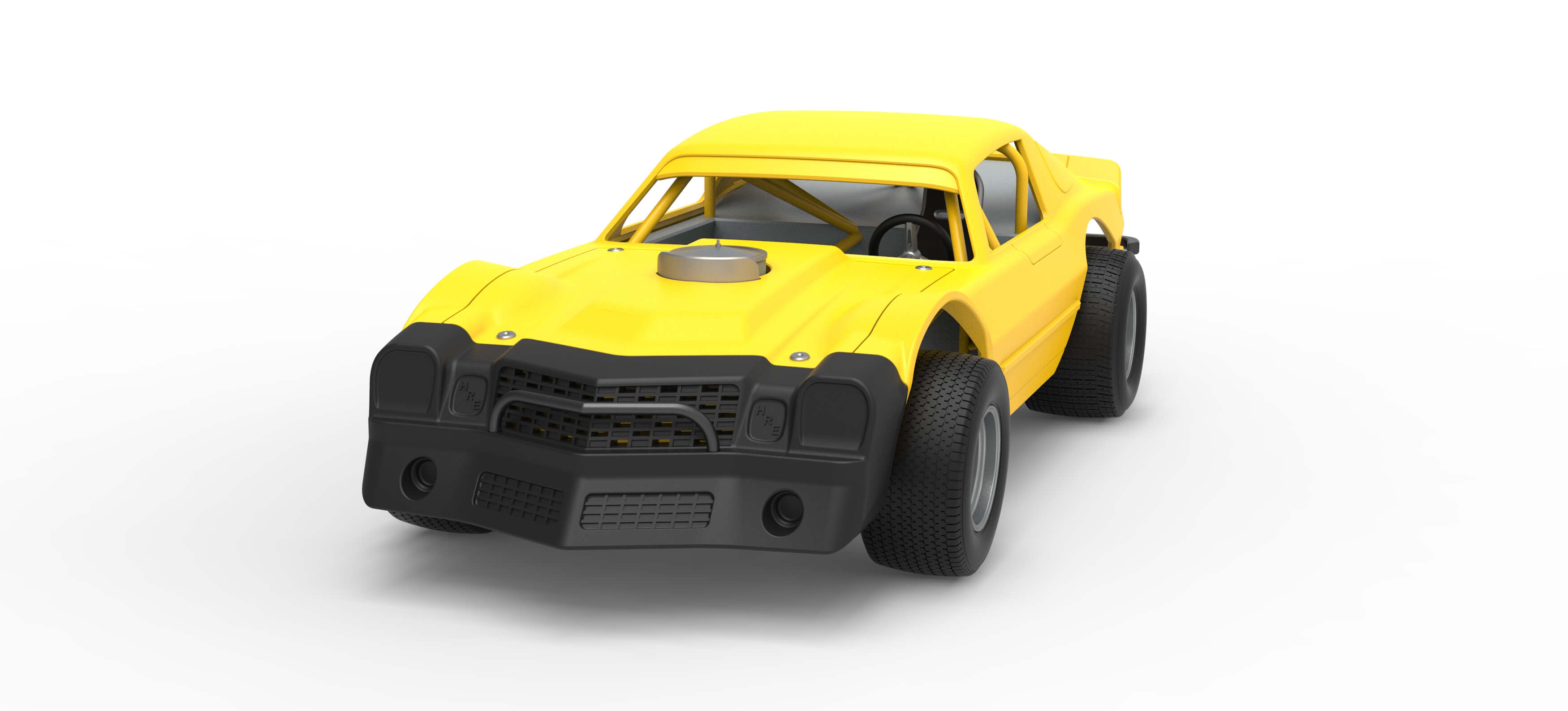 Vintage Dirt Late Model Race Car Version 2 Scale 1:25