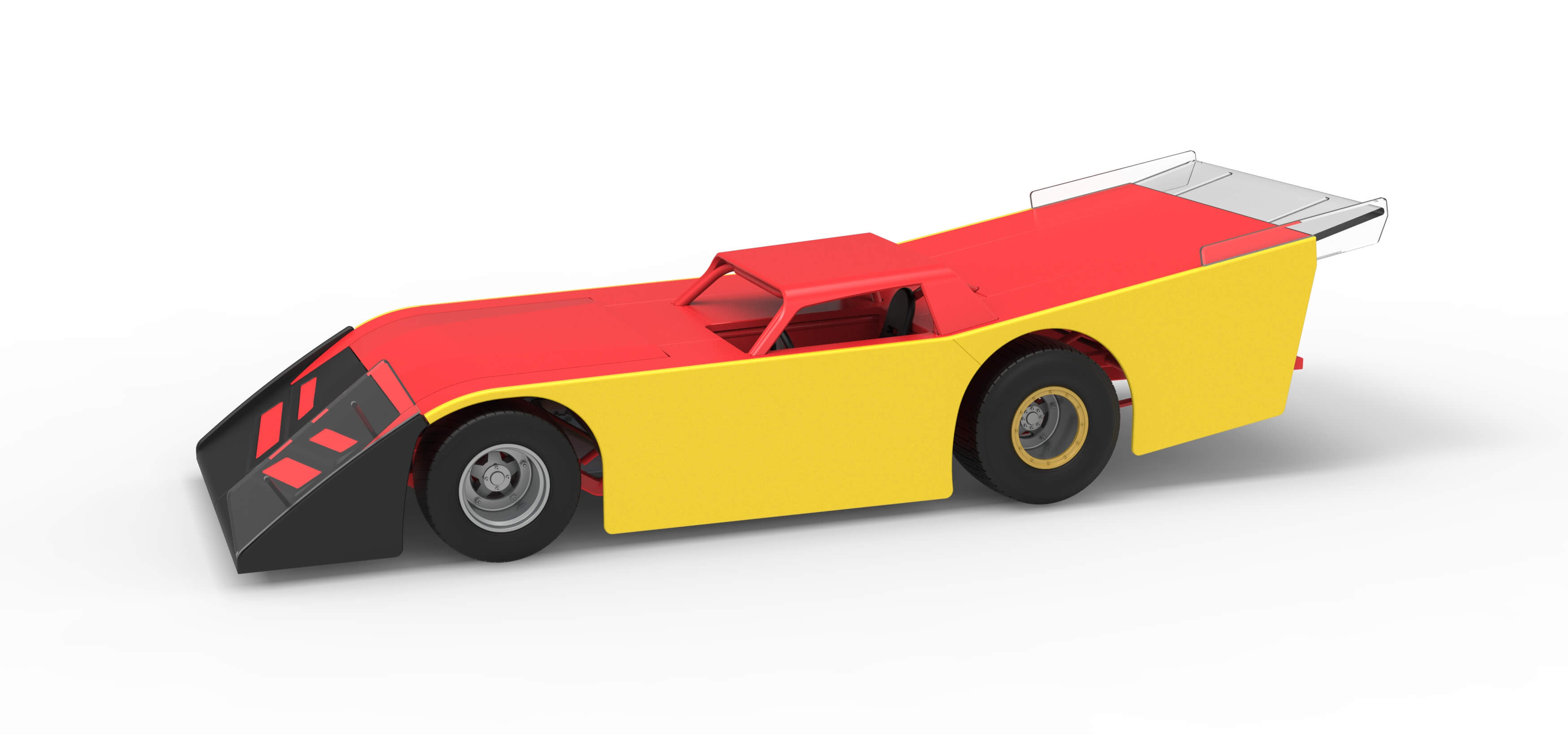 Vintage Dirt Late Model Race Car Version 5 Scale 1:25