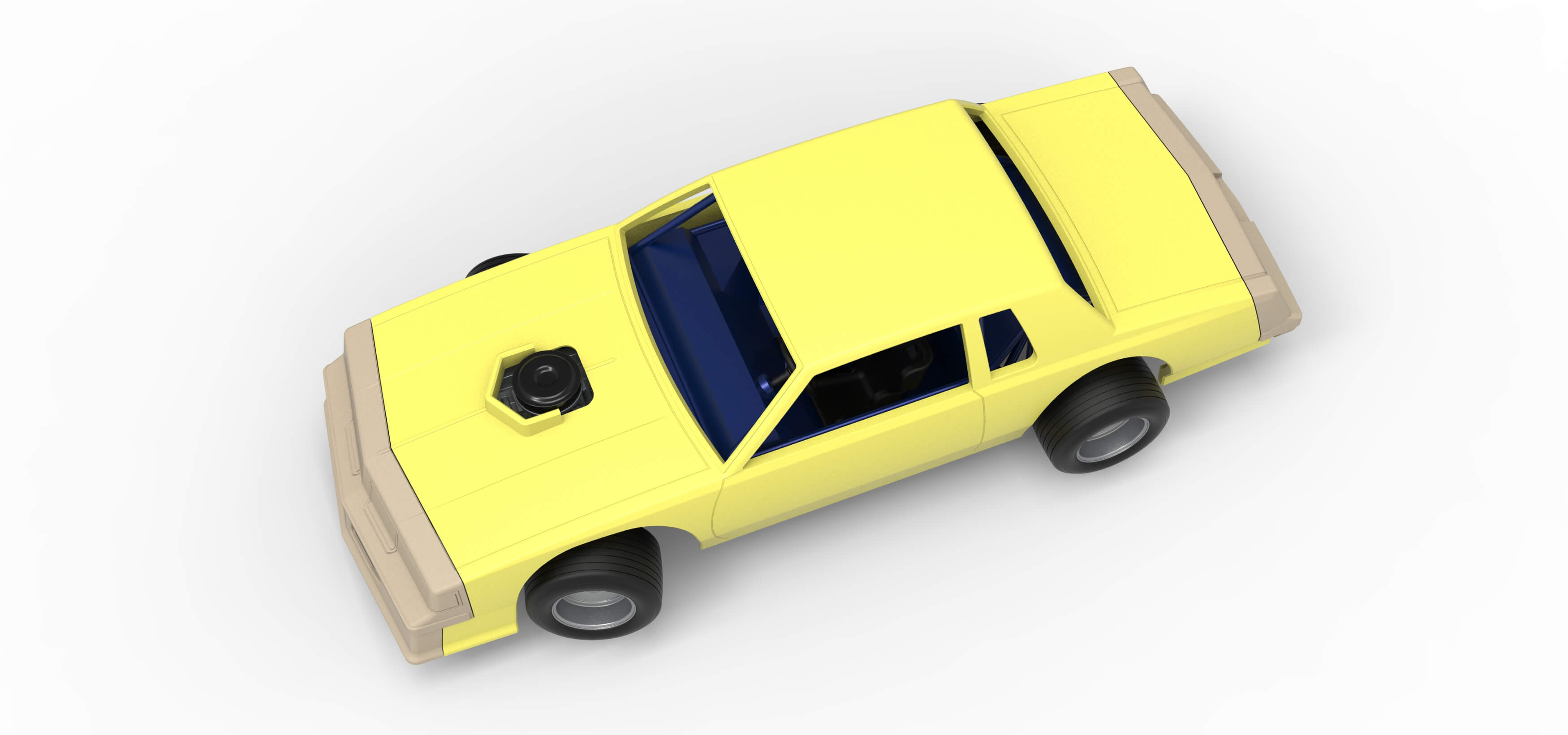 Vintage Dirt Late Model Race Car While Turning Scale 1:25