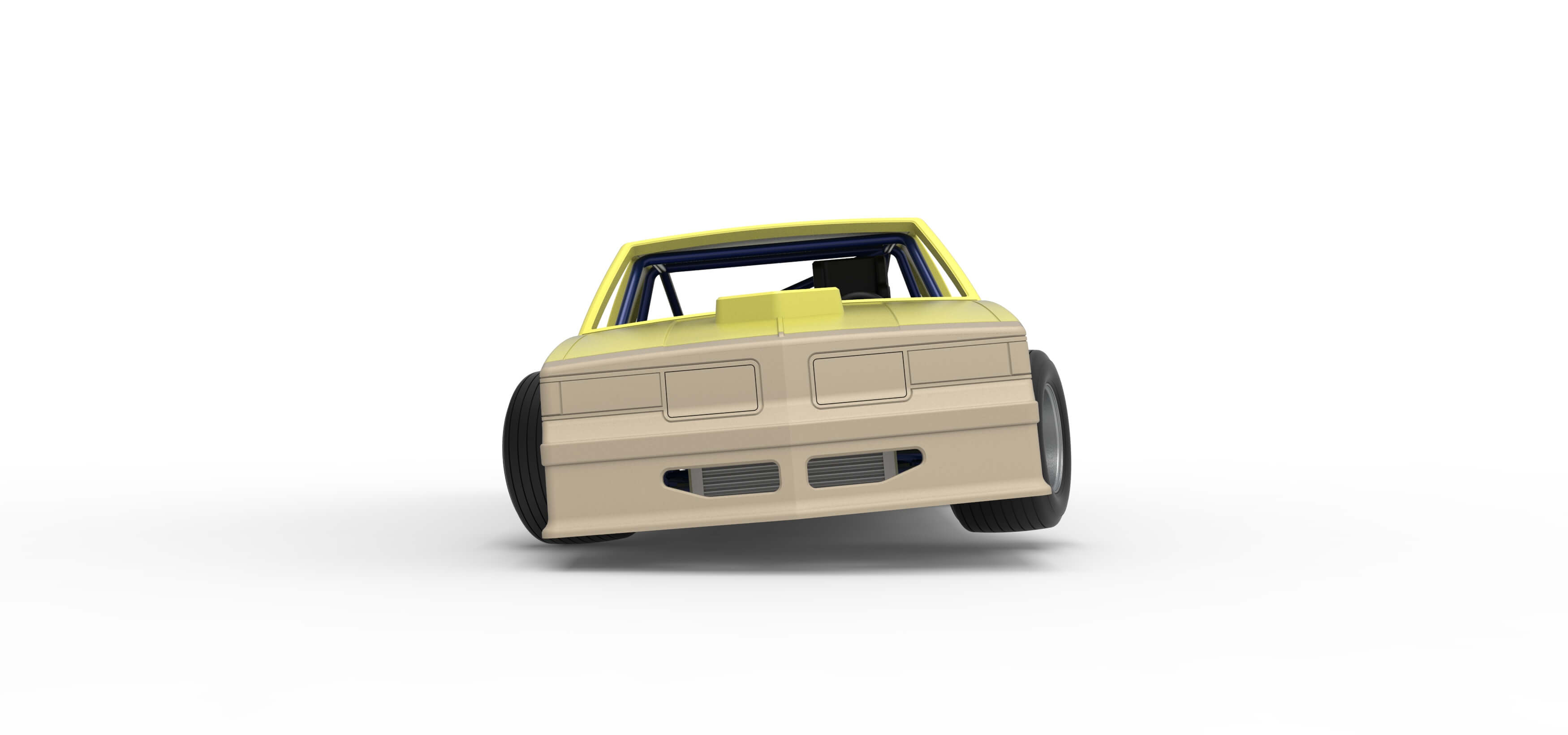 Vintage Dirt Late Model Race Car While Turning Scale 1:25