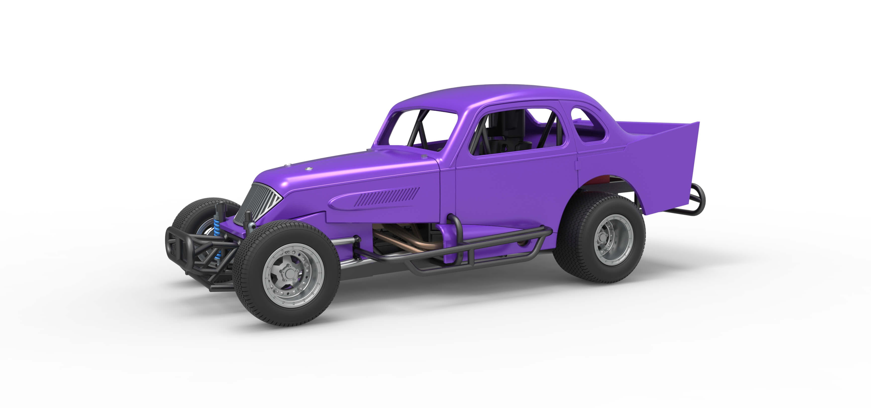 Vintage Dirt Modified Stock Car Scale 1:25 3D Model