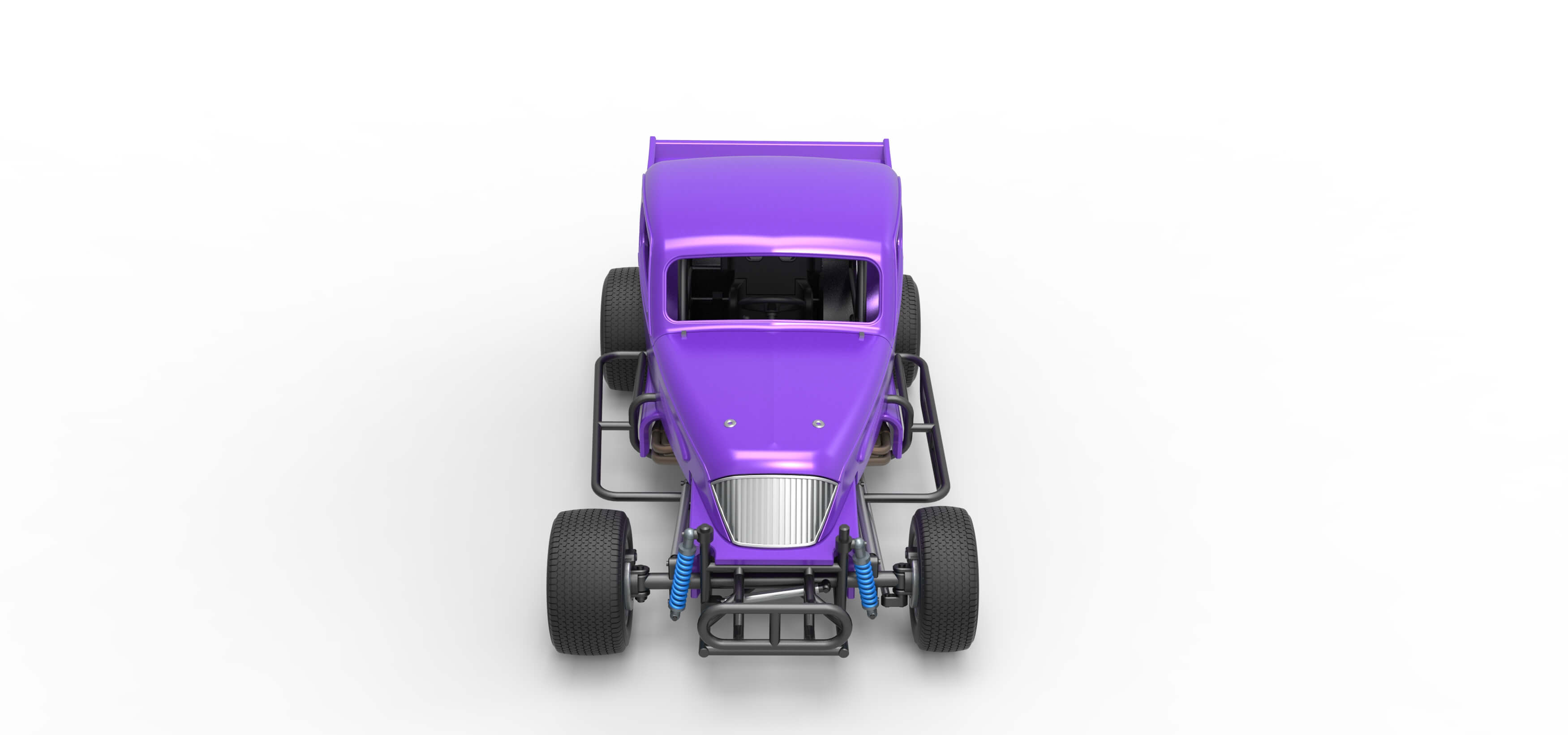 Vintage Dirt Modified Stock Car Scale 1:25 3D Model