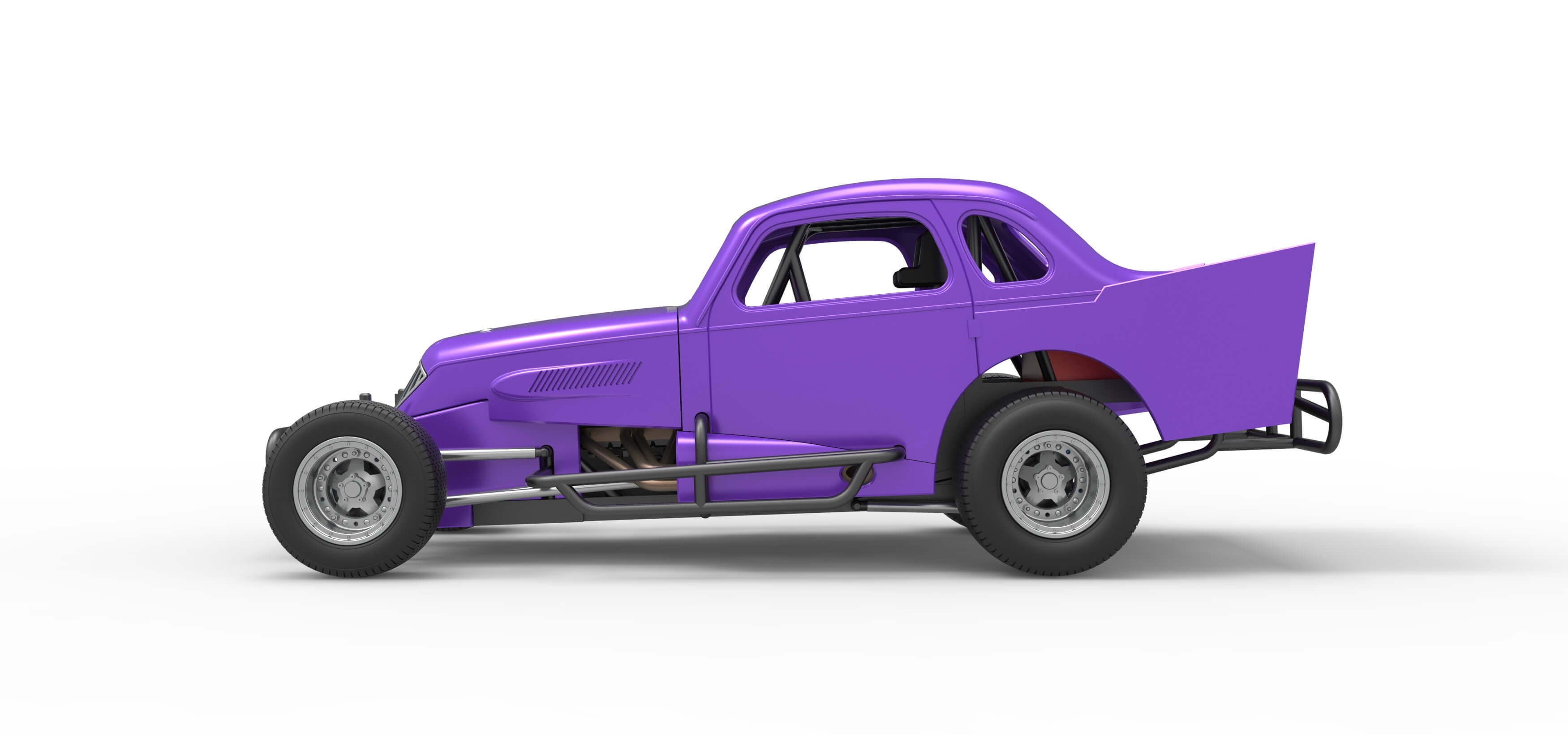 Vintage Dirt Modified Stock Car Scale 1:25 3D Model