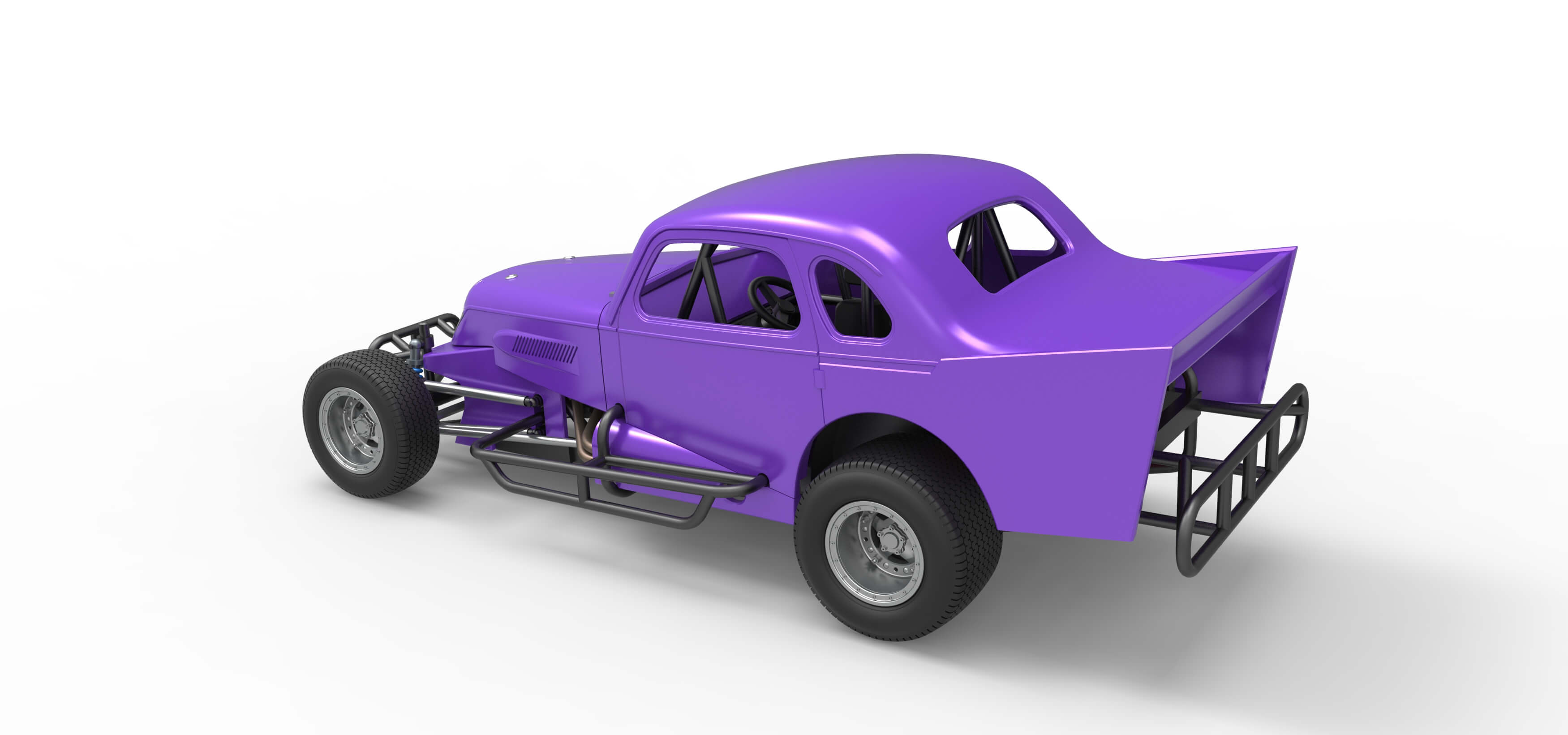 Vintage Dirt Modified Stock Car Scale 1:25 3D Model