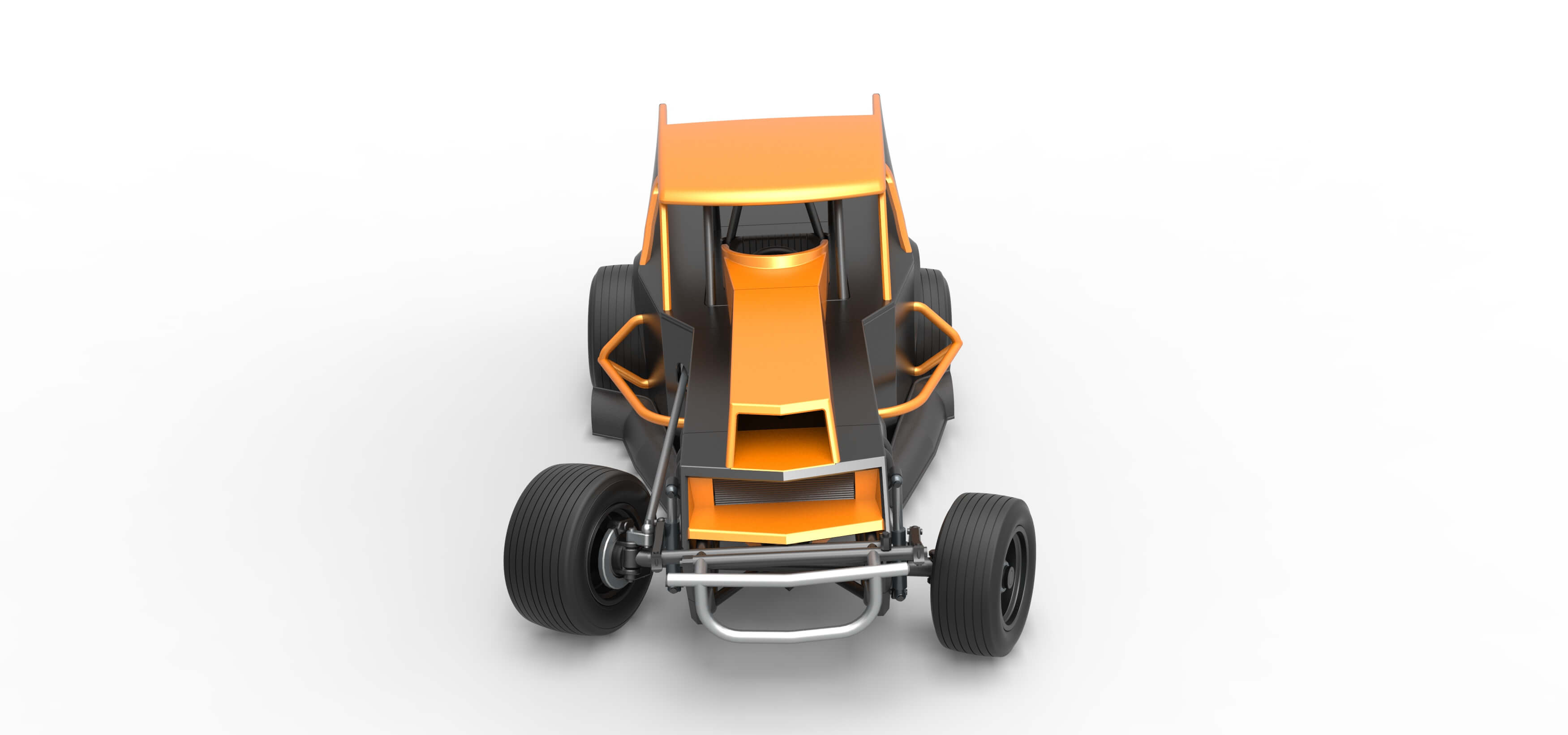 Vintage Dirt Modified Stock Car V5 While Turning Scale 1:25 3D Model