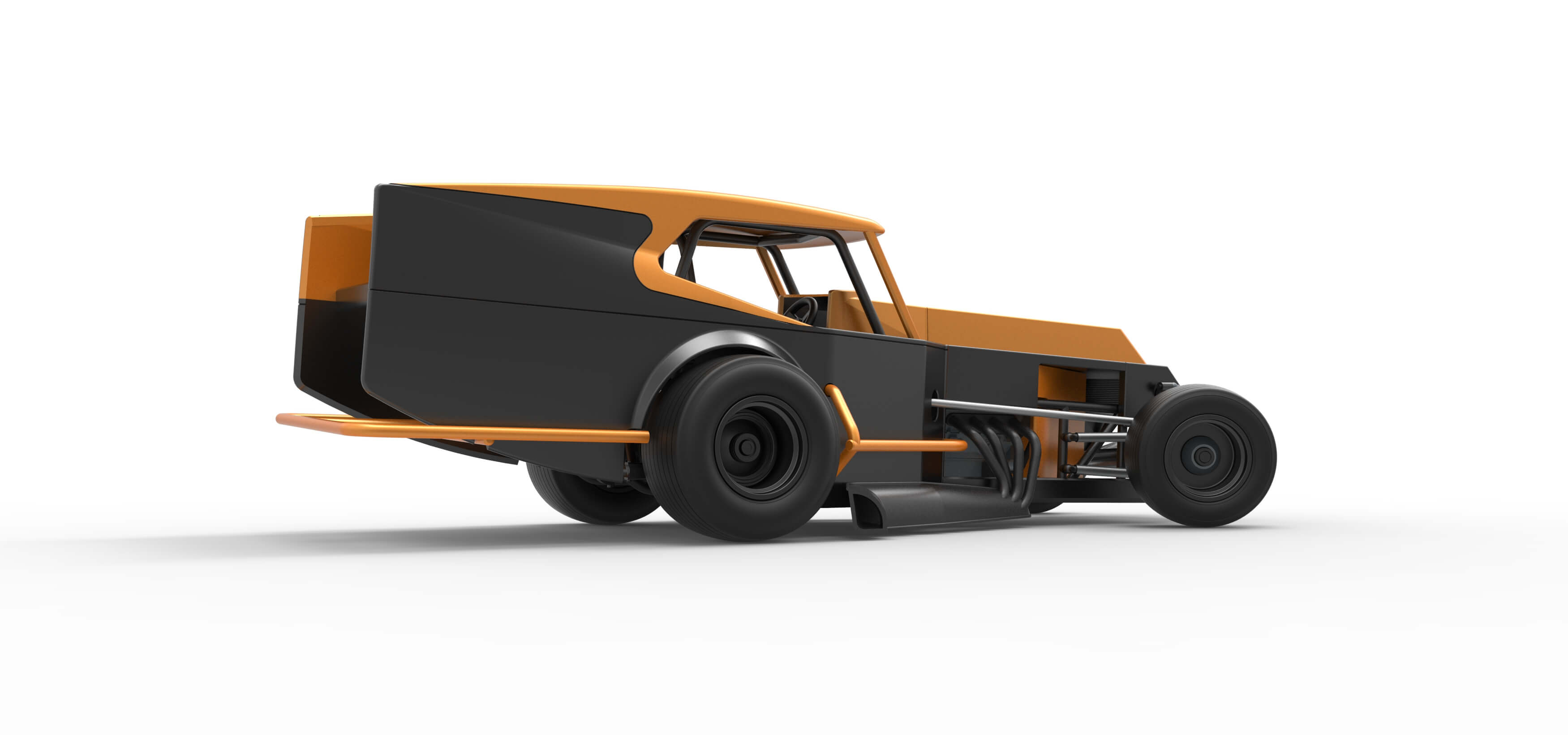 Vintage Dirt Modified Stock Car V5 While Turning Scale 1:25 3D Model