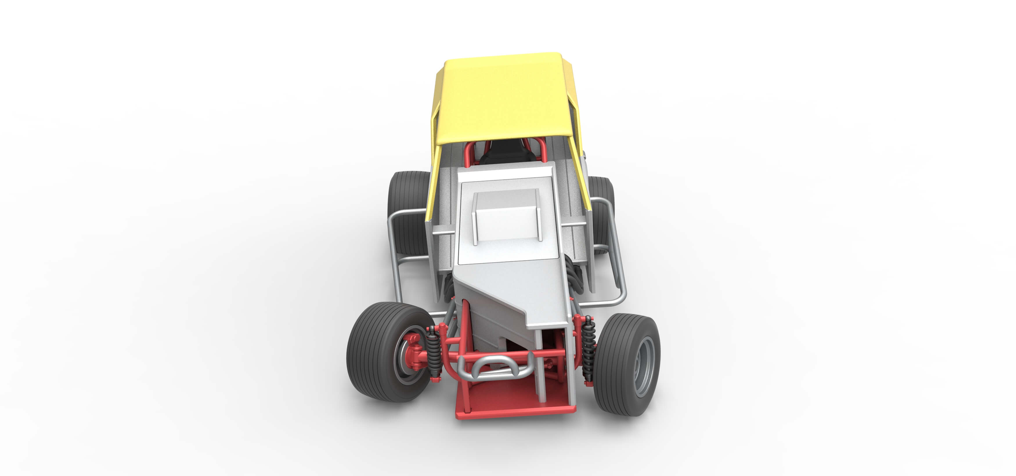 Vintage Dirt Modified Stock Car V7 While Turning Scale 1:25 3D Model