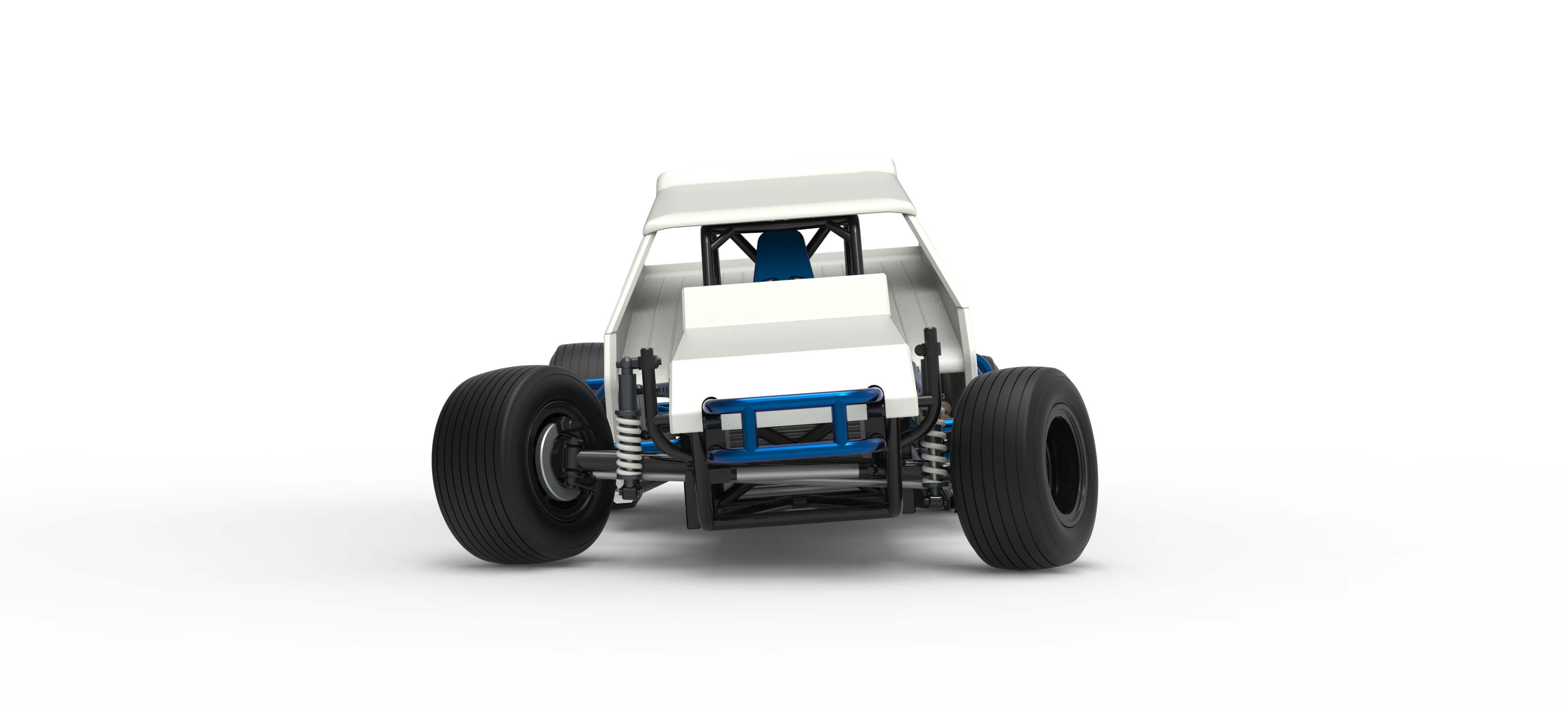 Vintage Dirt Modified Stock Car V8 While Turning Scale 1:25 3D Model