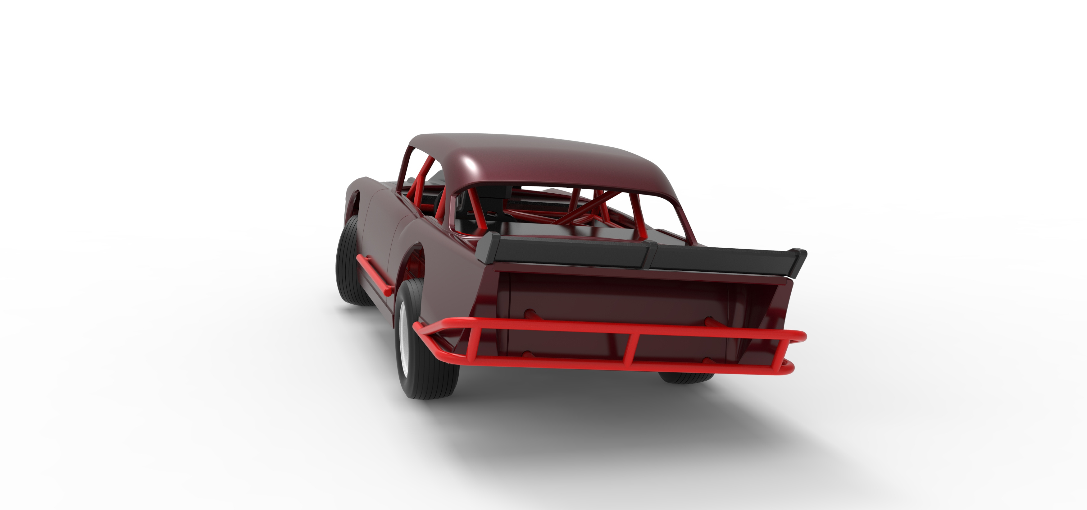 Vintage Dirt Modified Stock Car V9 while Turning Scale 1:25 3D Model