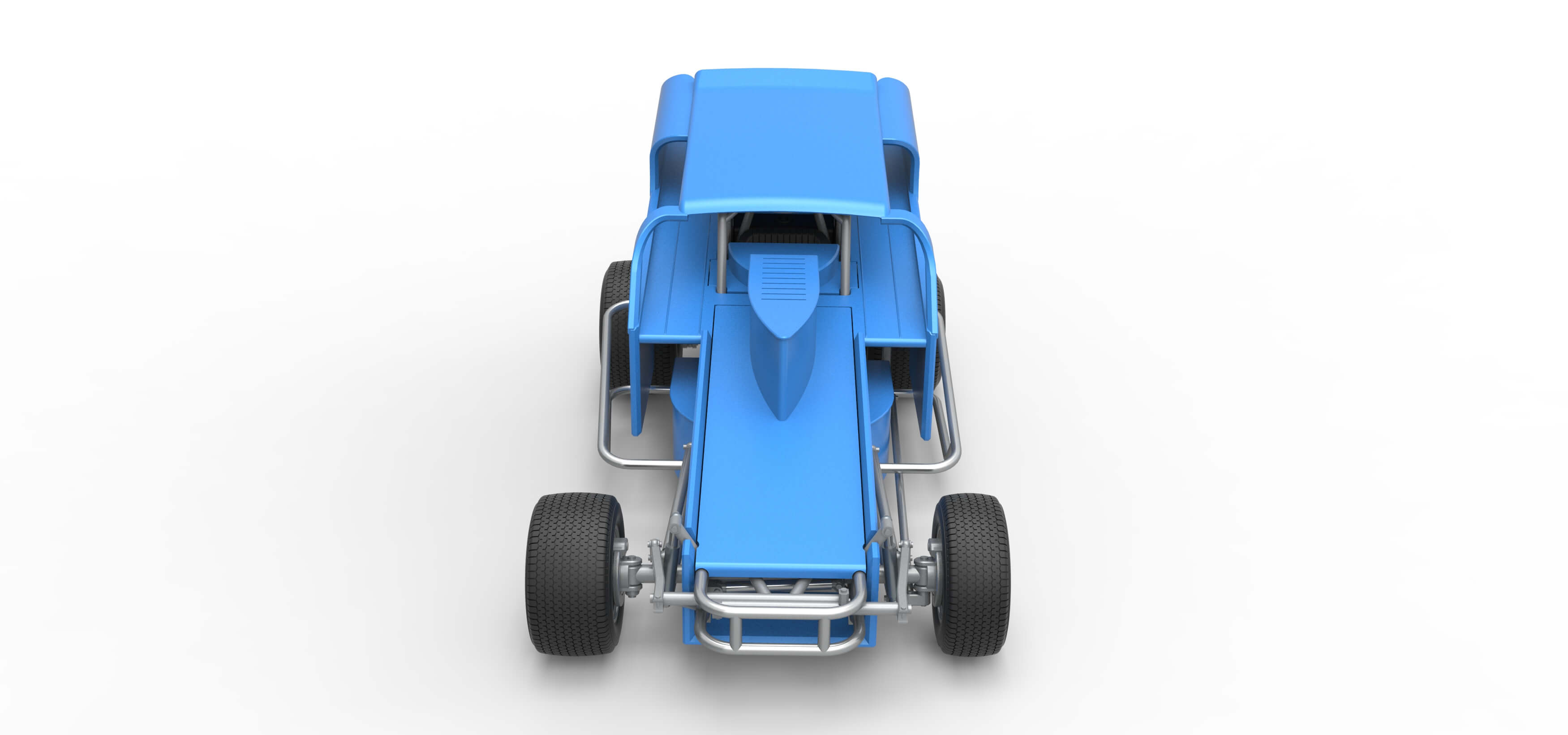 Vintage Dirt Modified Stock Car Version 2 Scale 1:25 3D Model