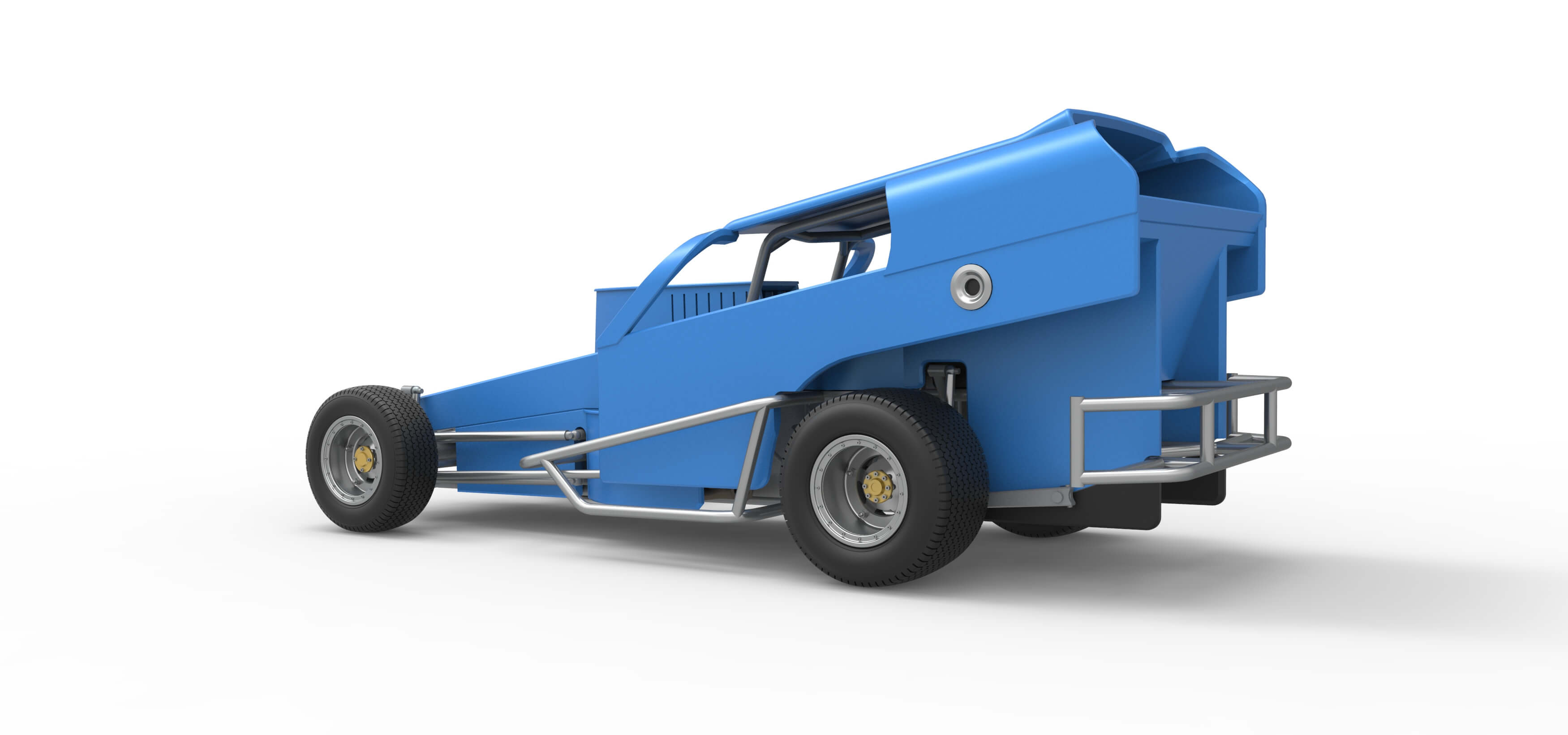 Vintage Dirt Modified Stock Car Version 2 Scale 1:25 3D Model