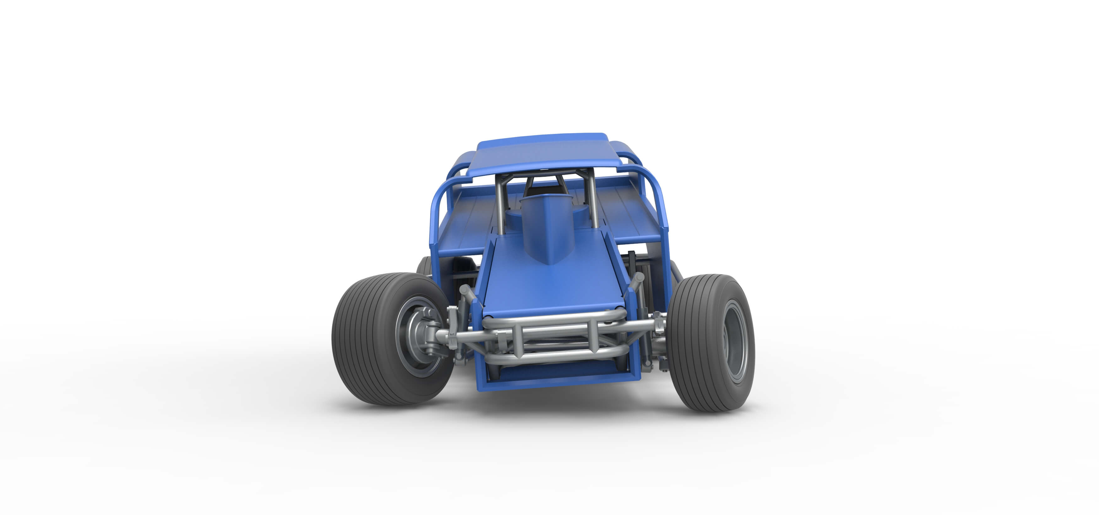 Vintage Dirt Modified Stock Car Version 2 While Turning 1:25 3D Model