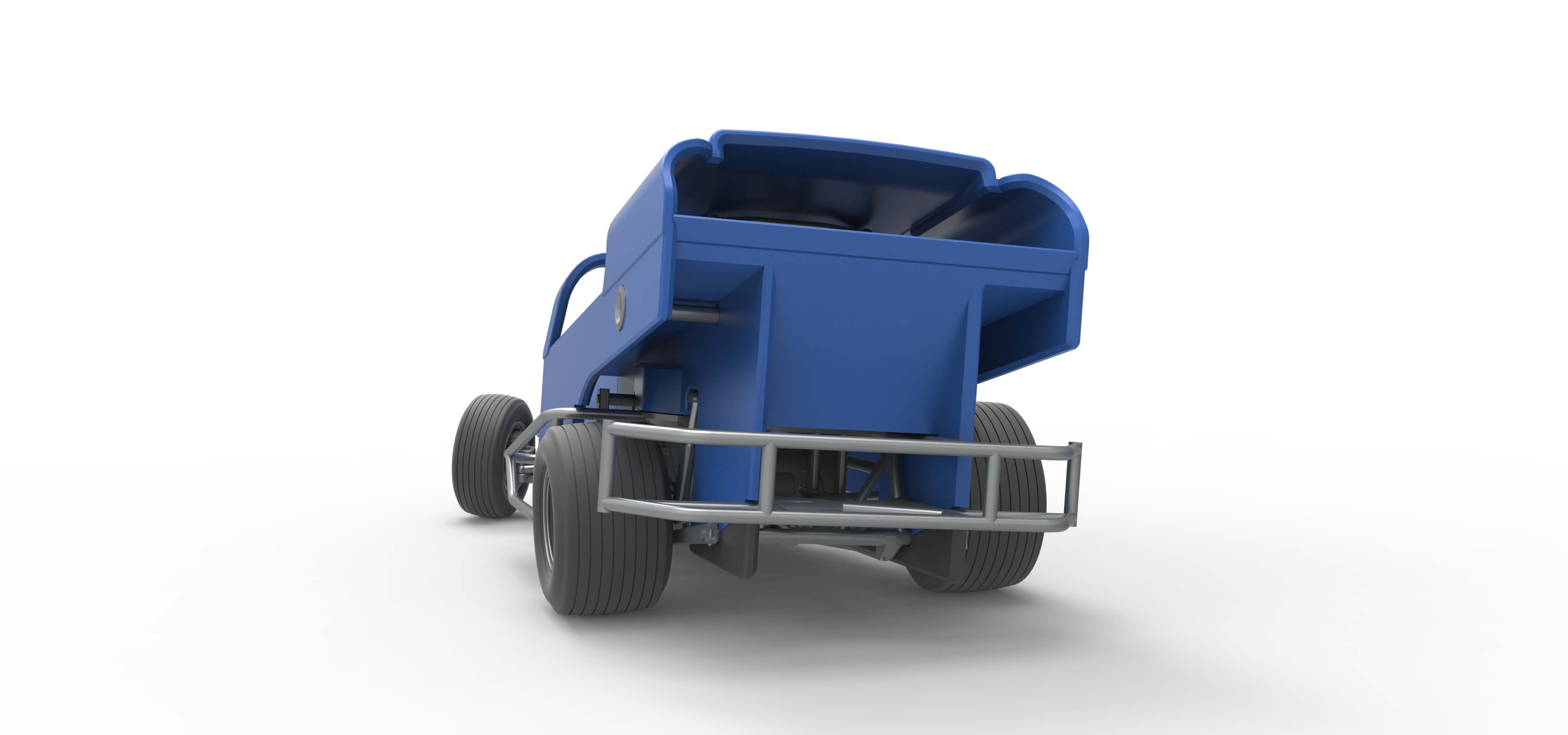 Vintage Dirt Modified Stock Car Version 2 While Turning 1:25 3D Model