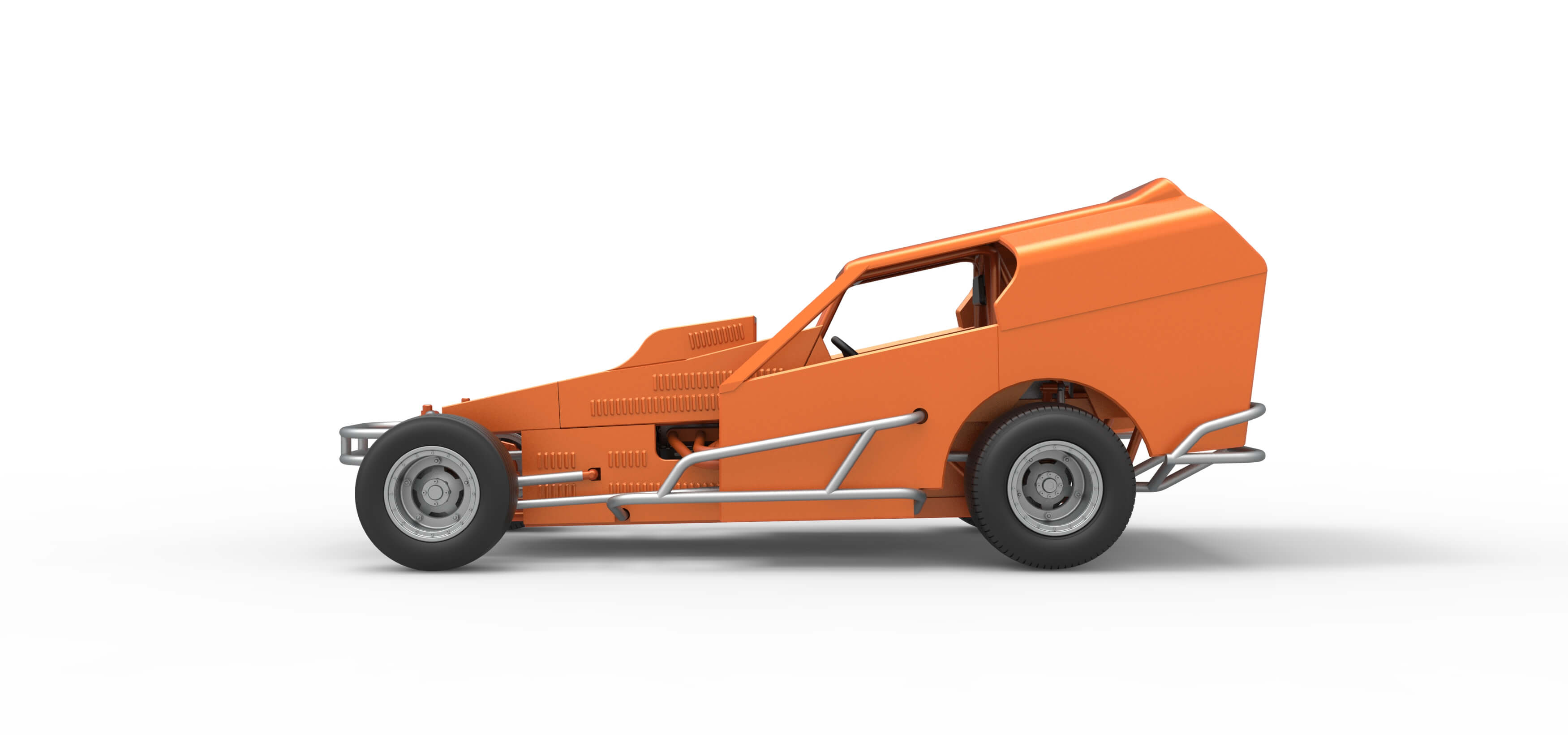 Vintage Dirt Modified Stock Car Version 3 Scale 1:25 3D Model