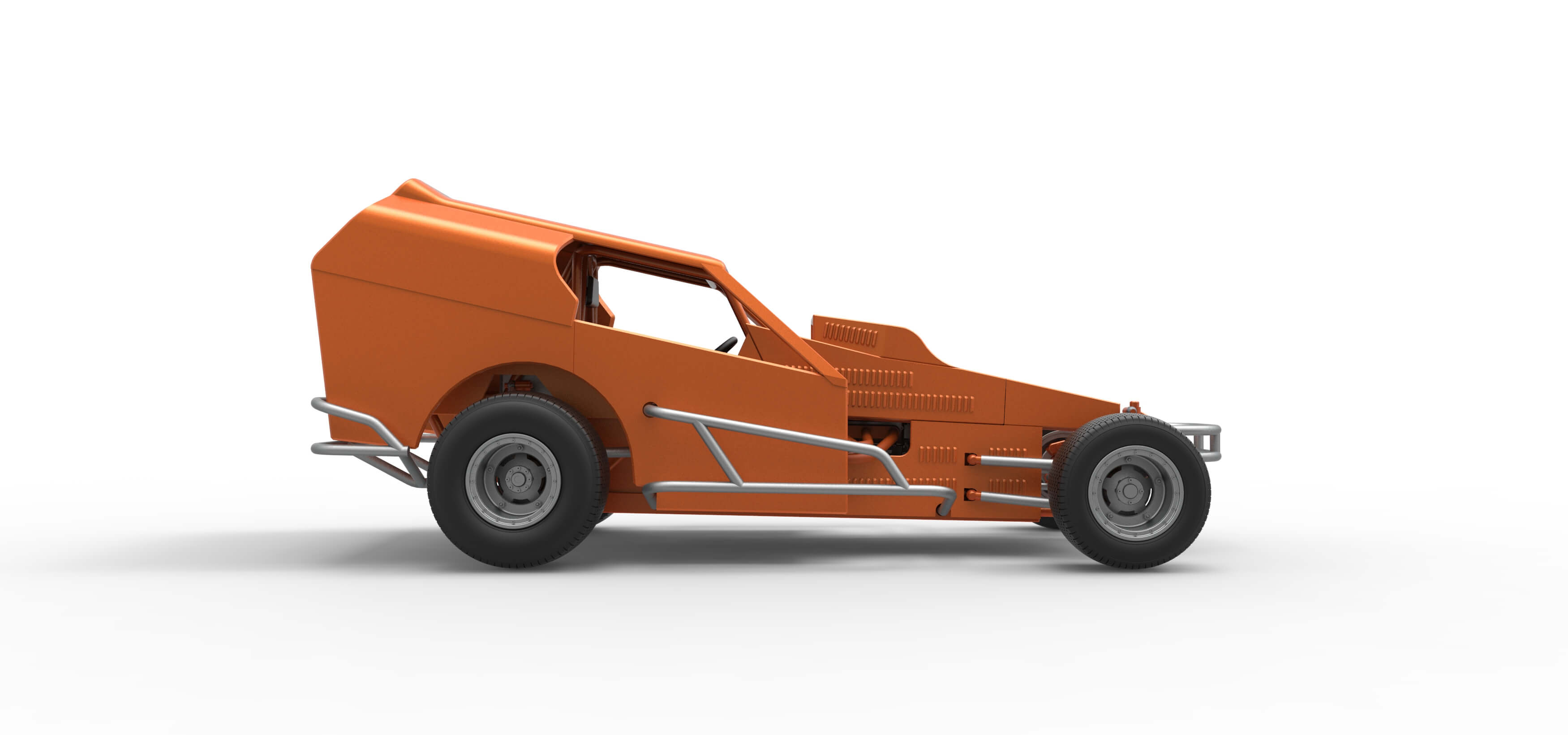 Vintage Dirt Modified Stock Car Version 3 Scale 1:25 3D Model