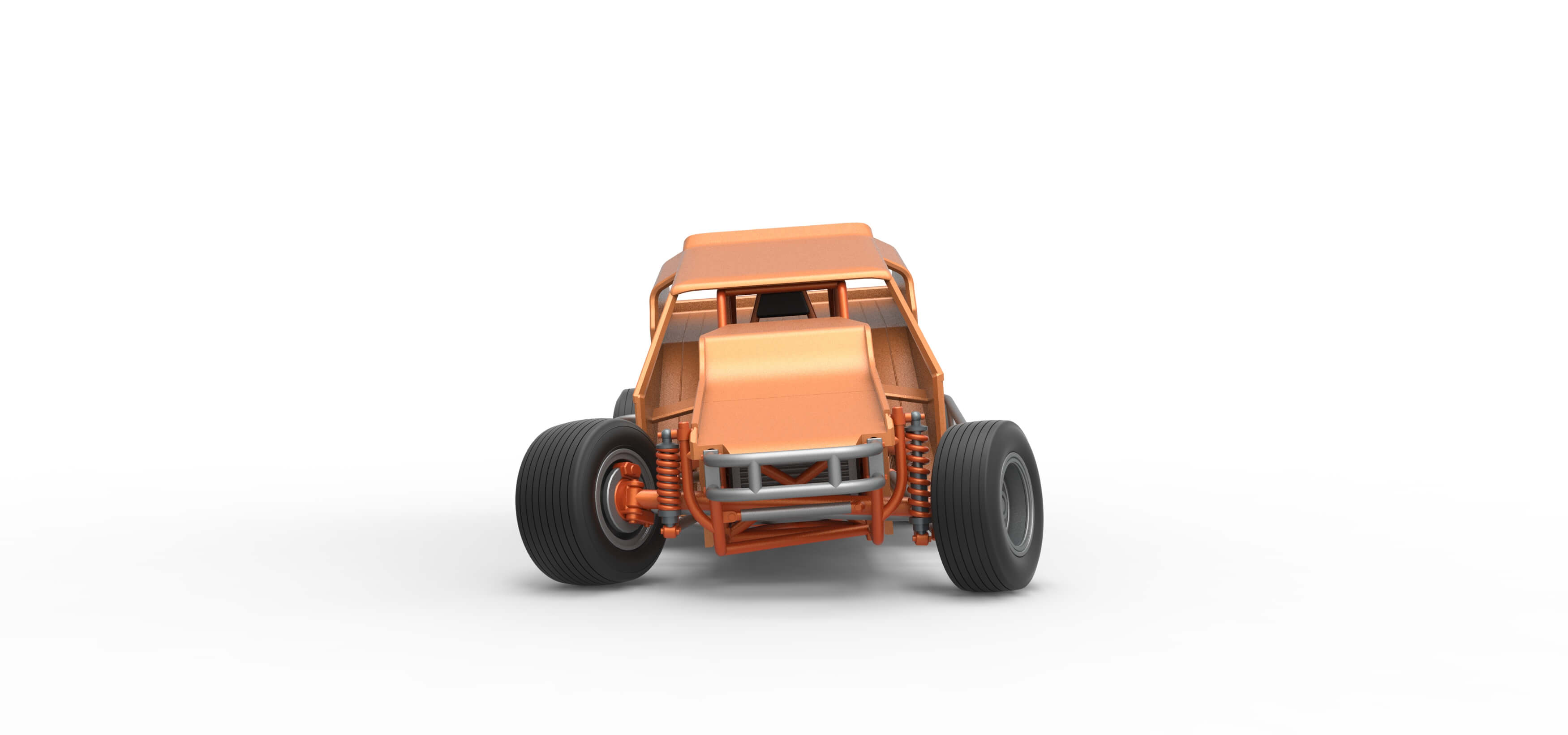 Vintage Dirt Modified Stock Car Version 3 while Turning 1:25 3D Model
