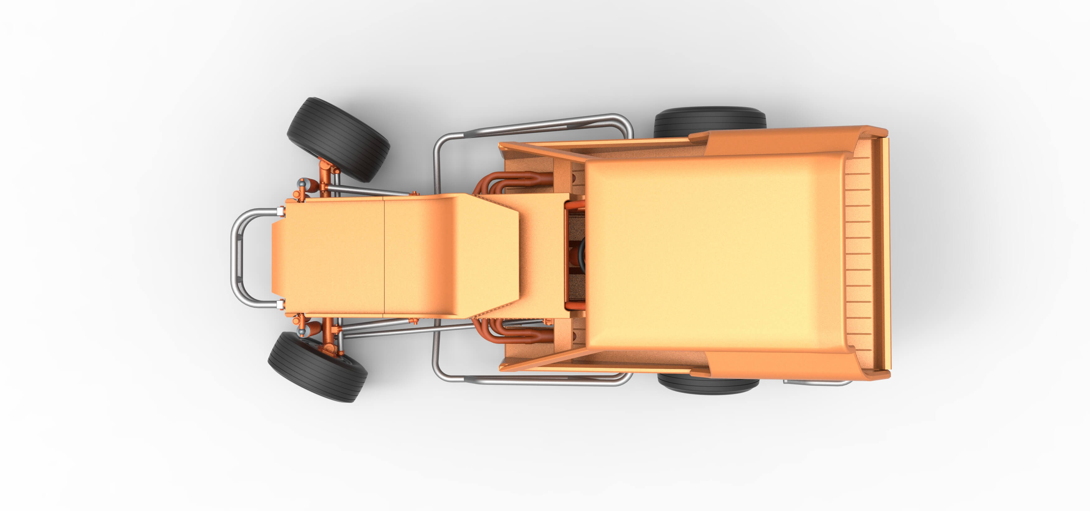 Vintage Dirt Modified Stock Car Version 3 while Turning 1:25 3D Model