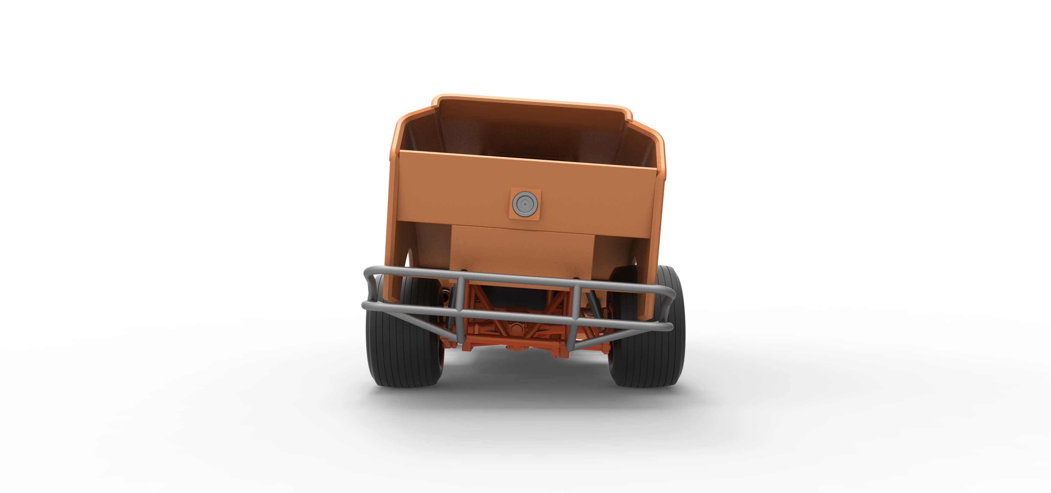 Vintage Dirt Modified Stock Car Version 3 while Turning 1:25 3D Model