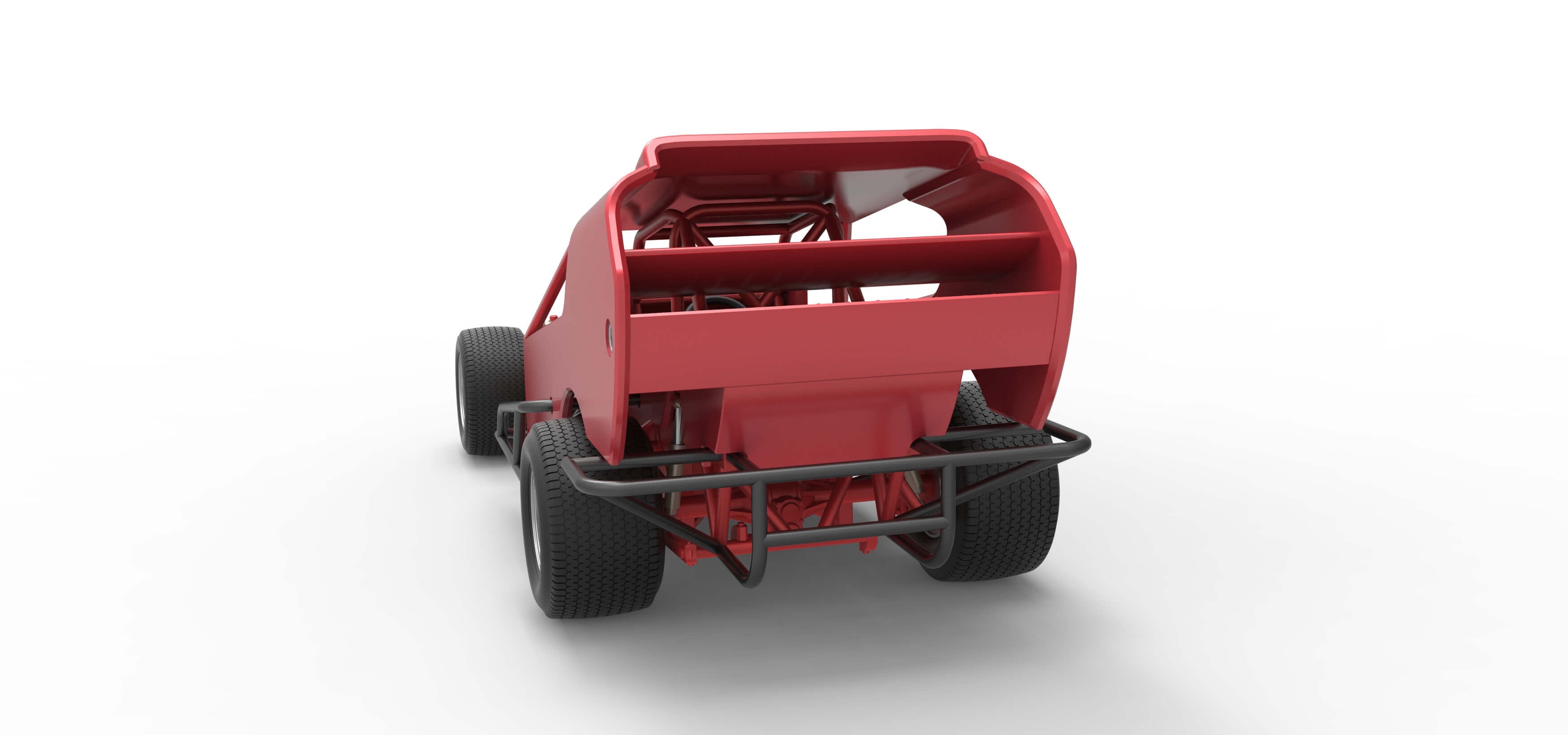 Vintage Dirt Modified Stock Car Version 4 Scale 1:25 3D Model