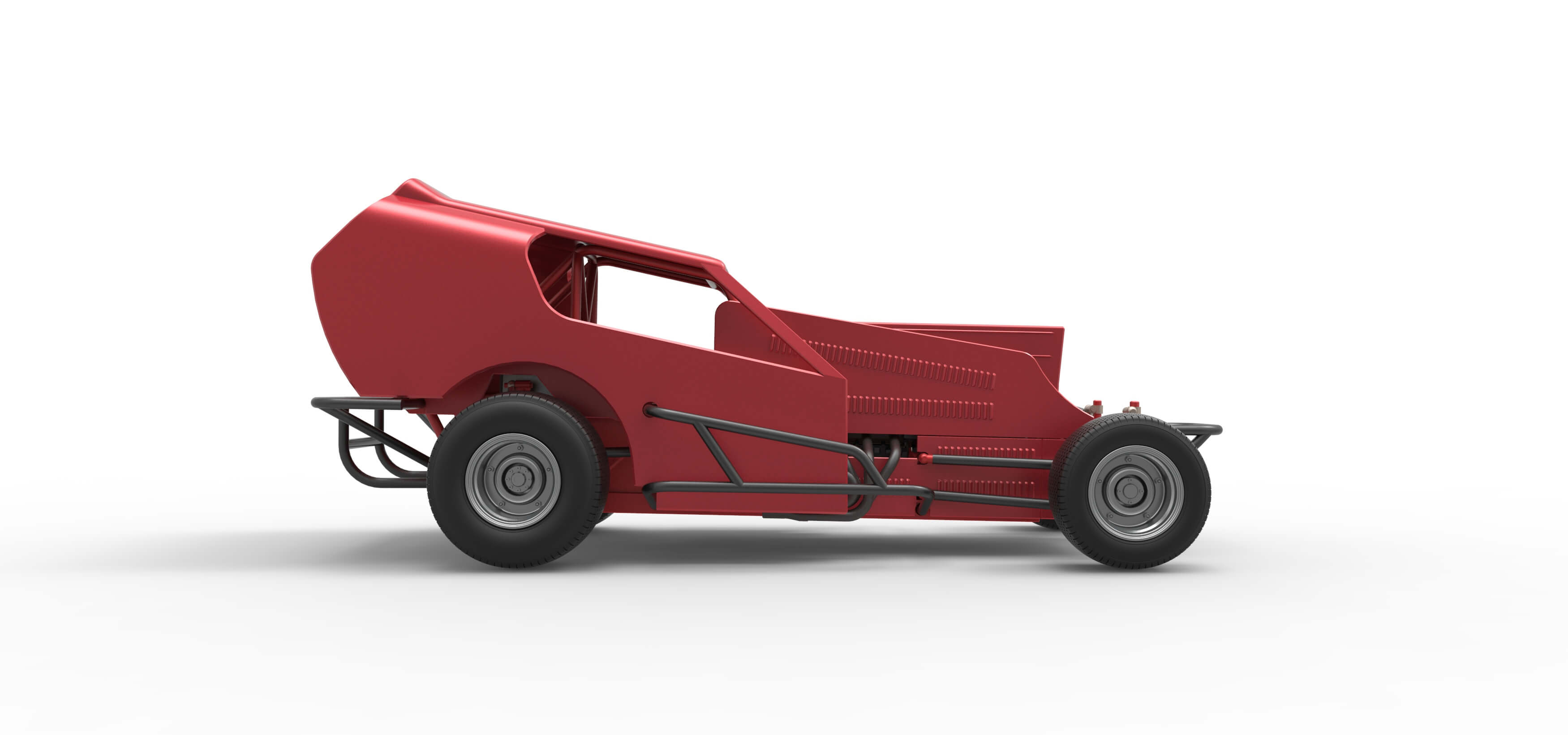 Vintage Dirt Modified Stock Car Version 4 Scale 1:25 3D Model