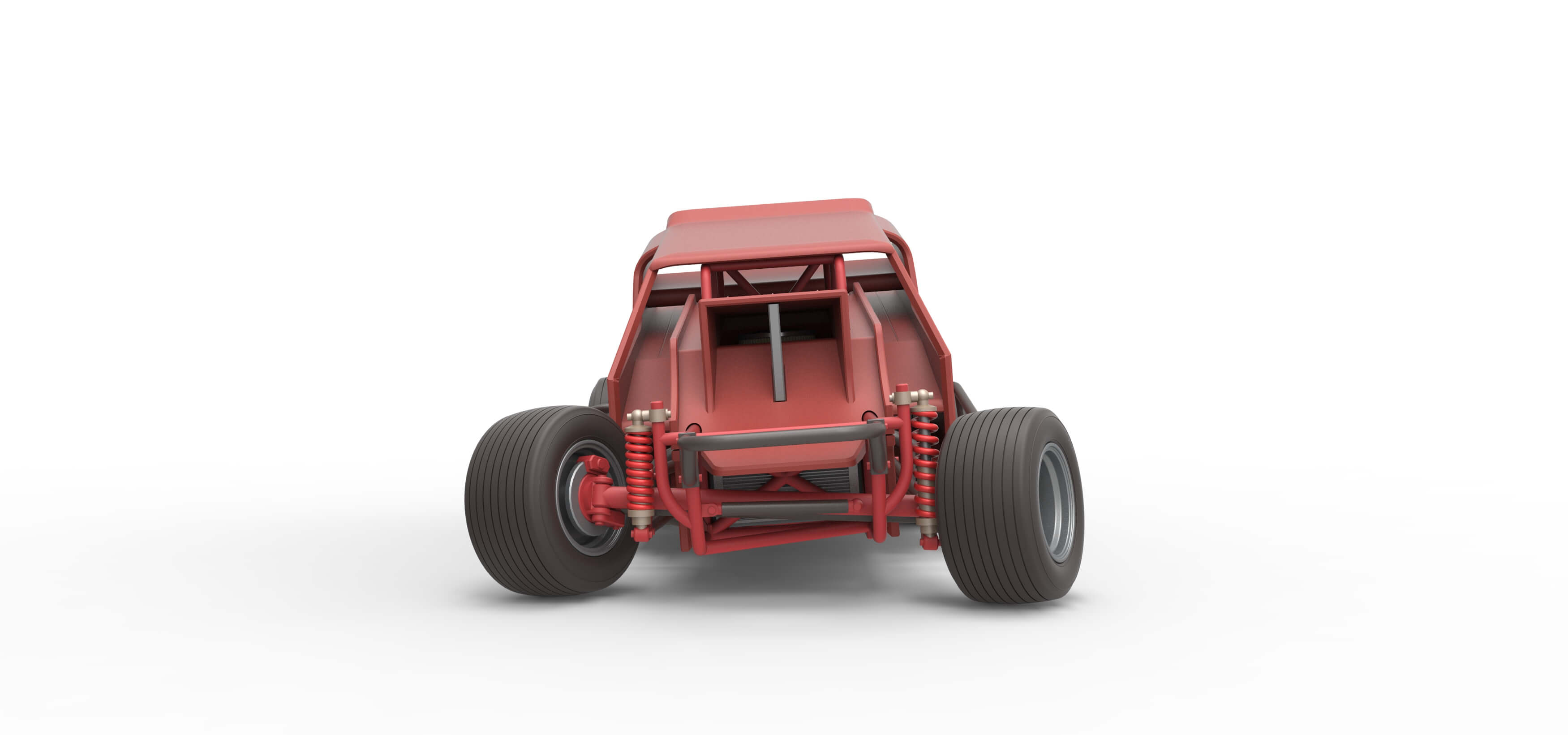 Vintage Dirt Modified Stock Car Version 4 While Turning 1:25 3D Model