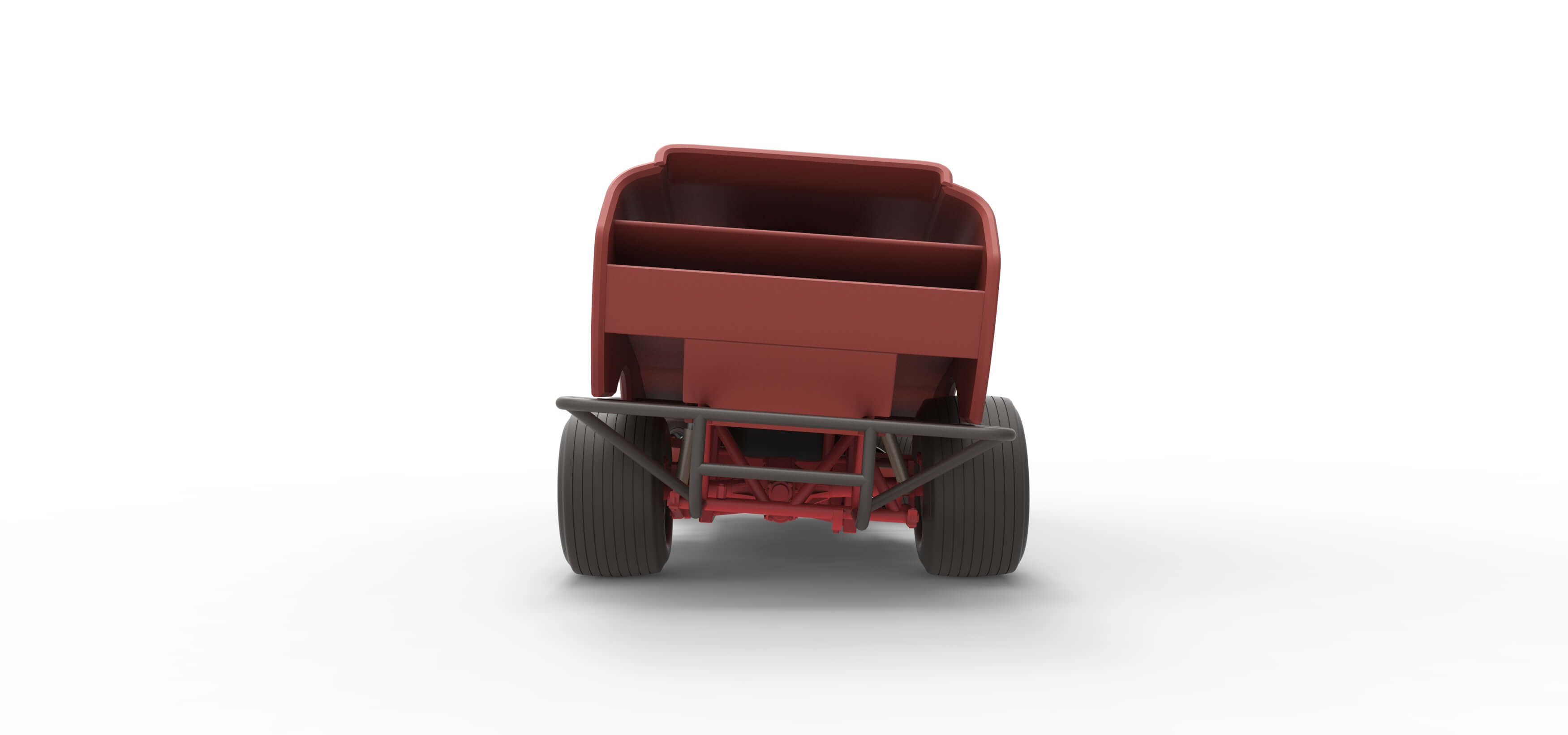 Vintage Dirt Modified Stock Car Version 4 While Turning 1:25 3D Model
