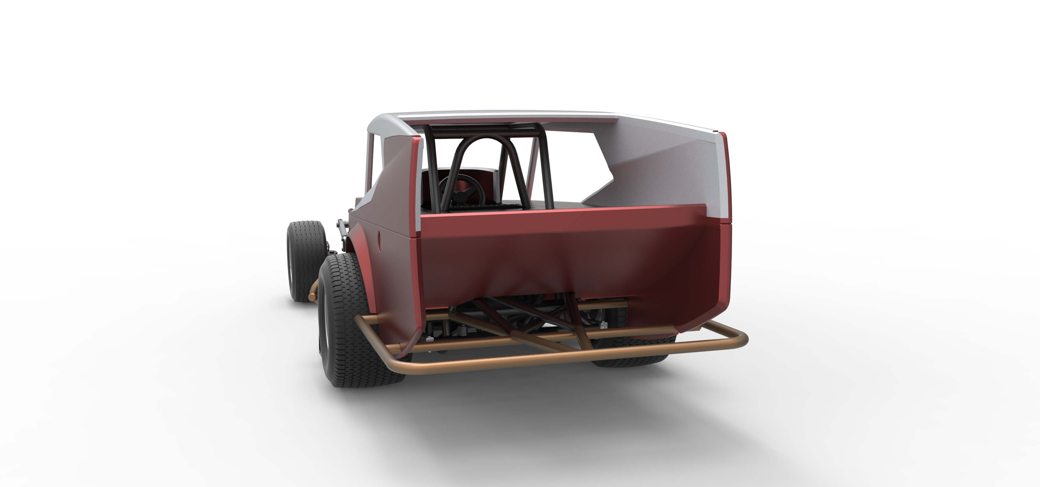 Vintage Dirt Modified Stock Car Version 5 Scale 1:25 3D Model